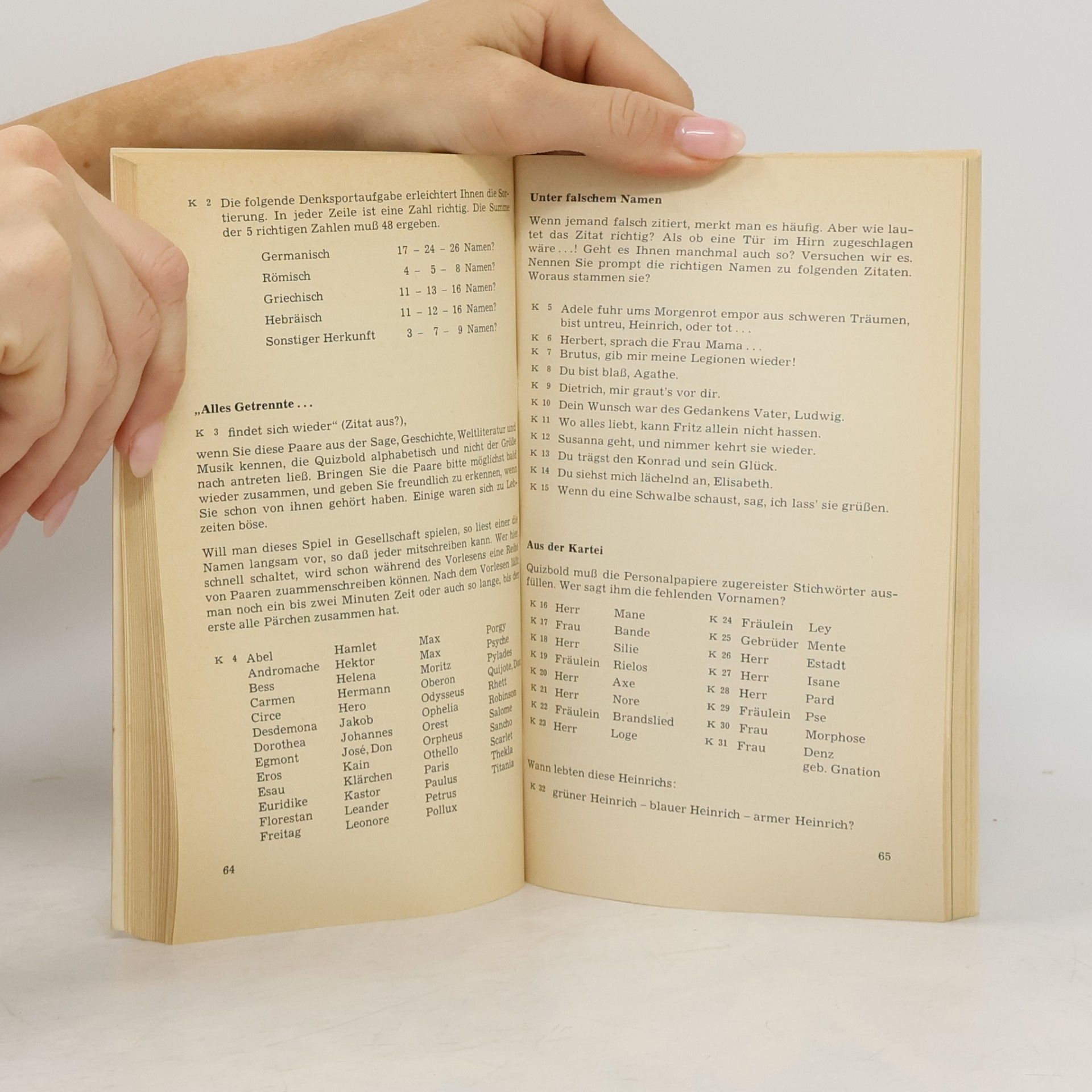 Various authors Wer weiß es?