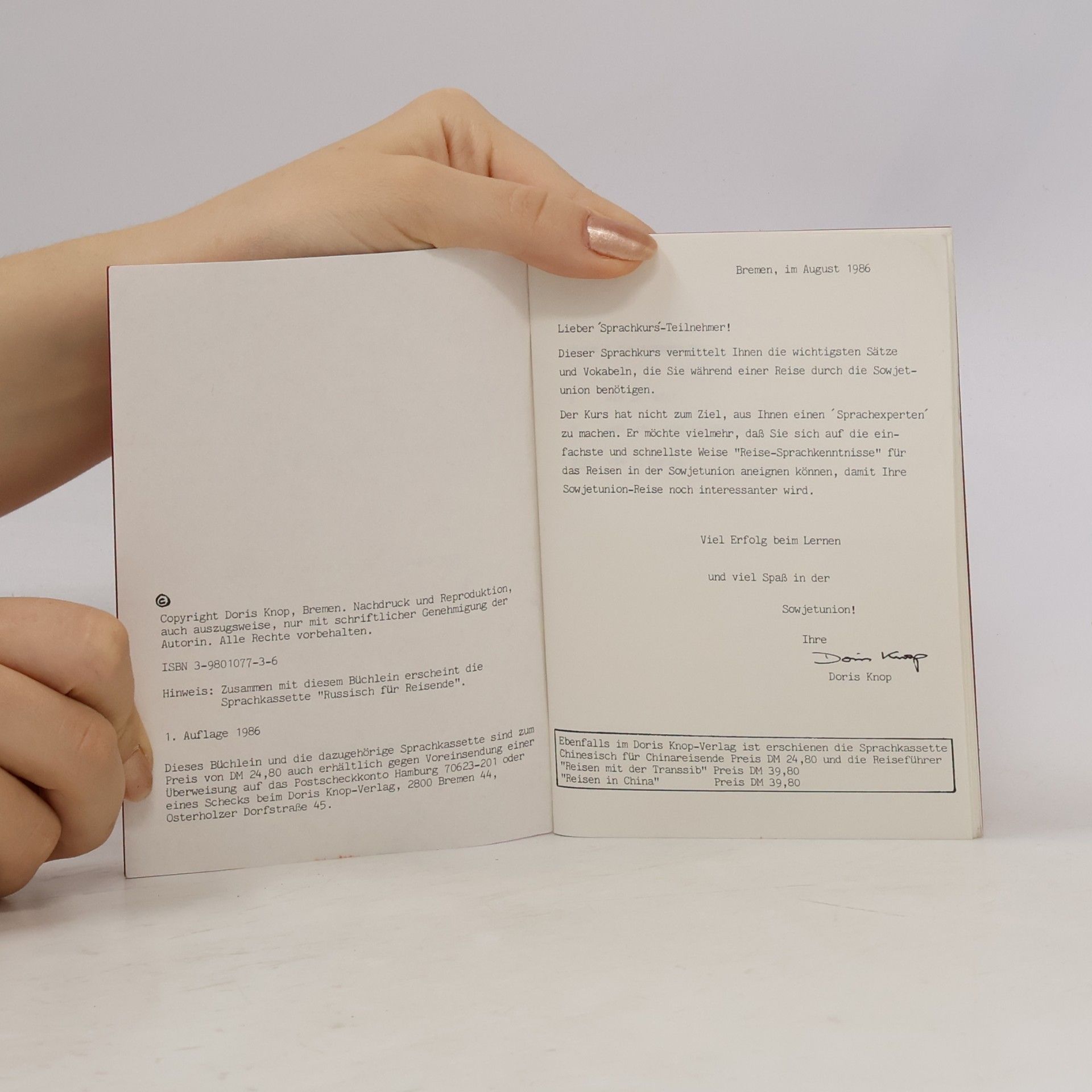 Doris Knop Russisch für Reisende, m. Cassette