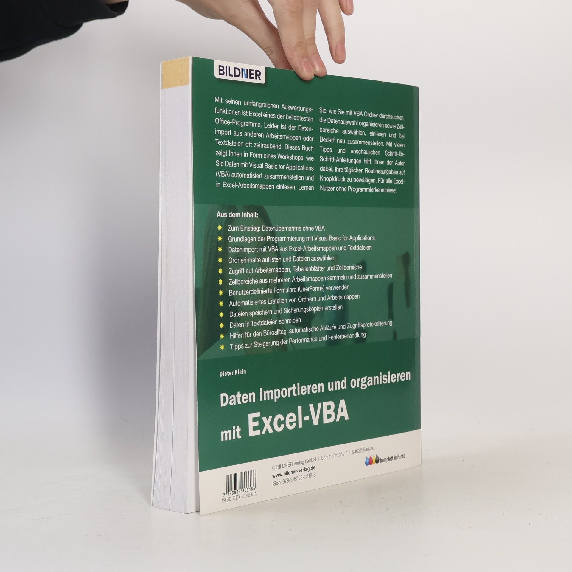 Rolf-Dieter Klein Daten importieren und organisieren mit Excel-VBA