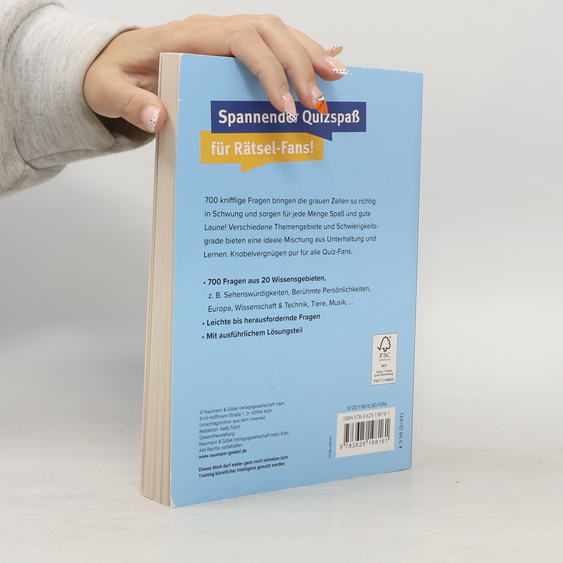 Das mega dicke Quizbuch (blau)