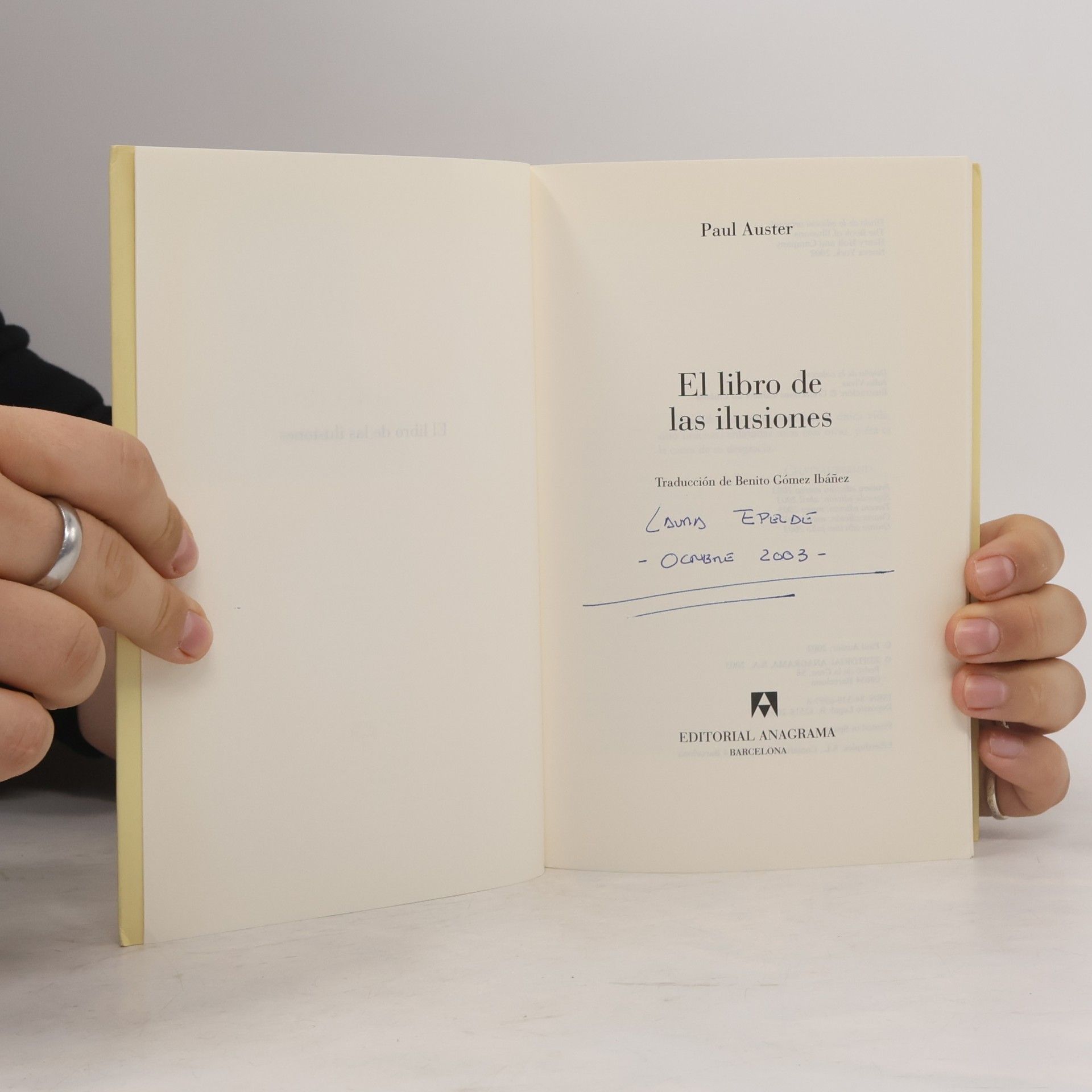 Benito Gómez Ibáñez Panorama de narrativas - 537: El libro de las ilusiones
