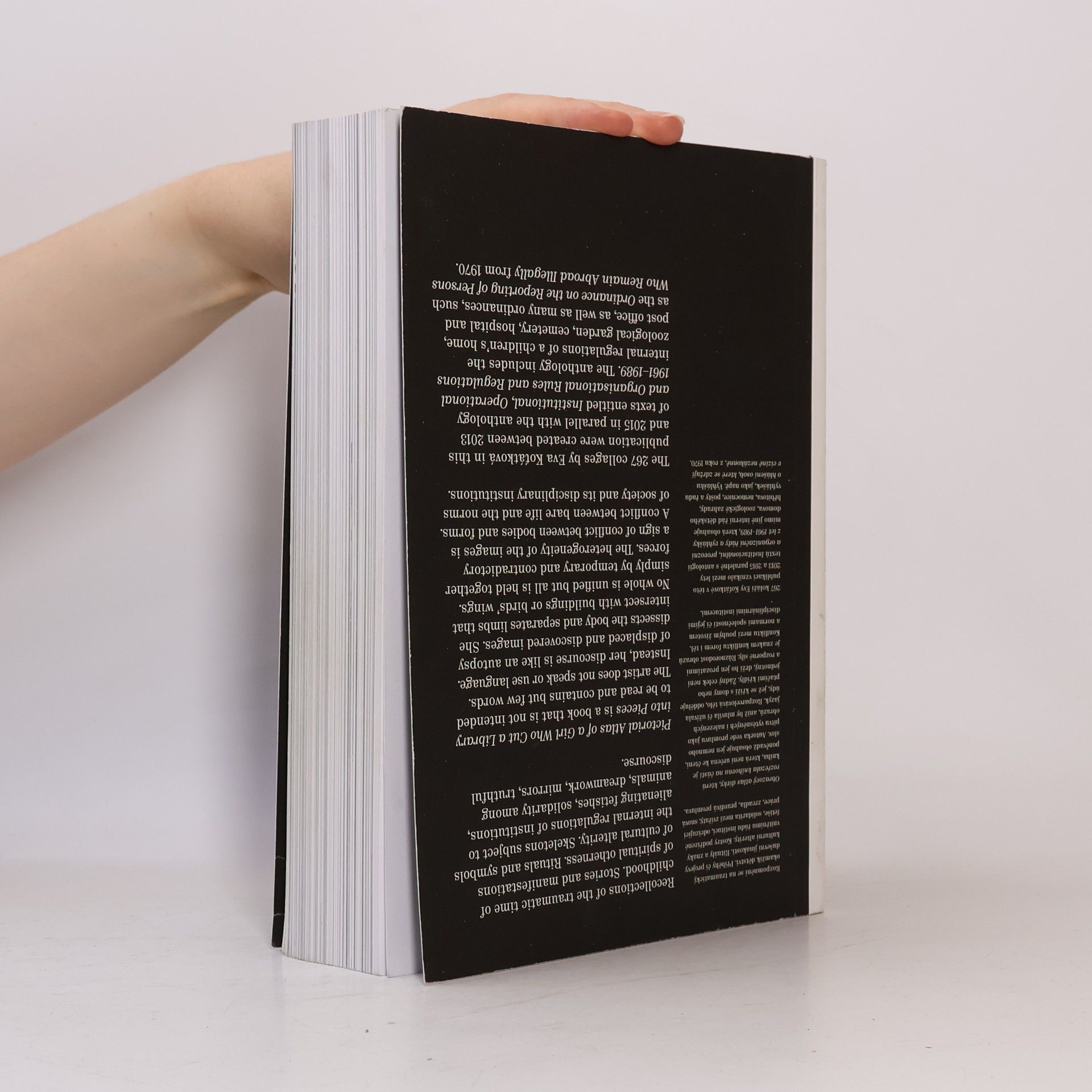 Eva Koťátková Pictorial Aatlas of a Girl Who Cut a Library Into Pieces. Obrazový atlas dívky, která rozřezala knihovnu na části