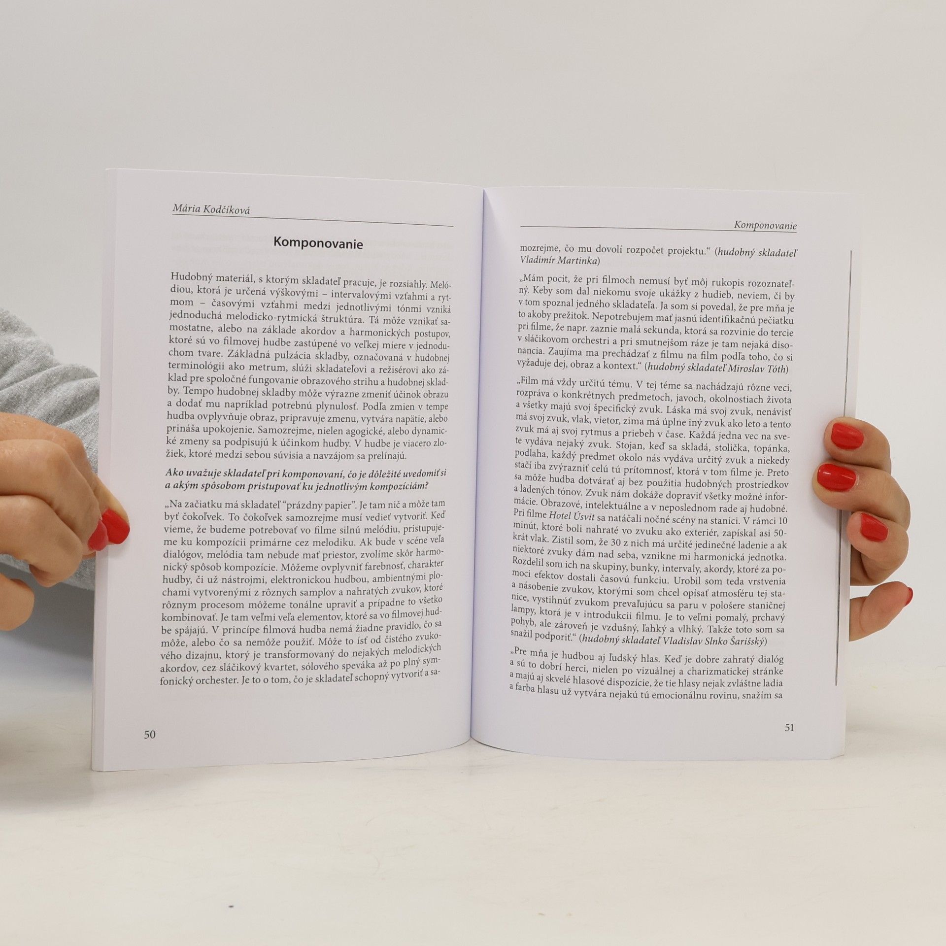 Mária Kodčíková Rozhovory o filmovej hudbe