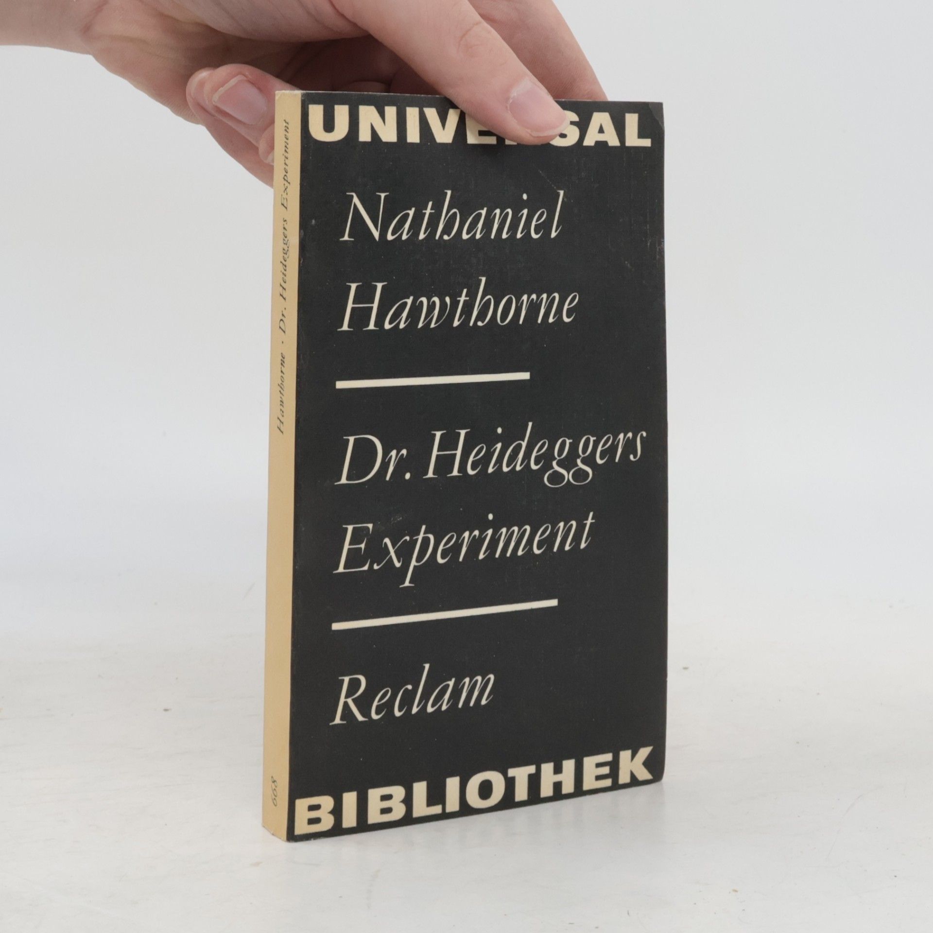Nathaniel Hawthorne Dr. Heideggers Experiment