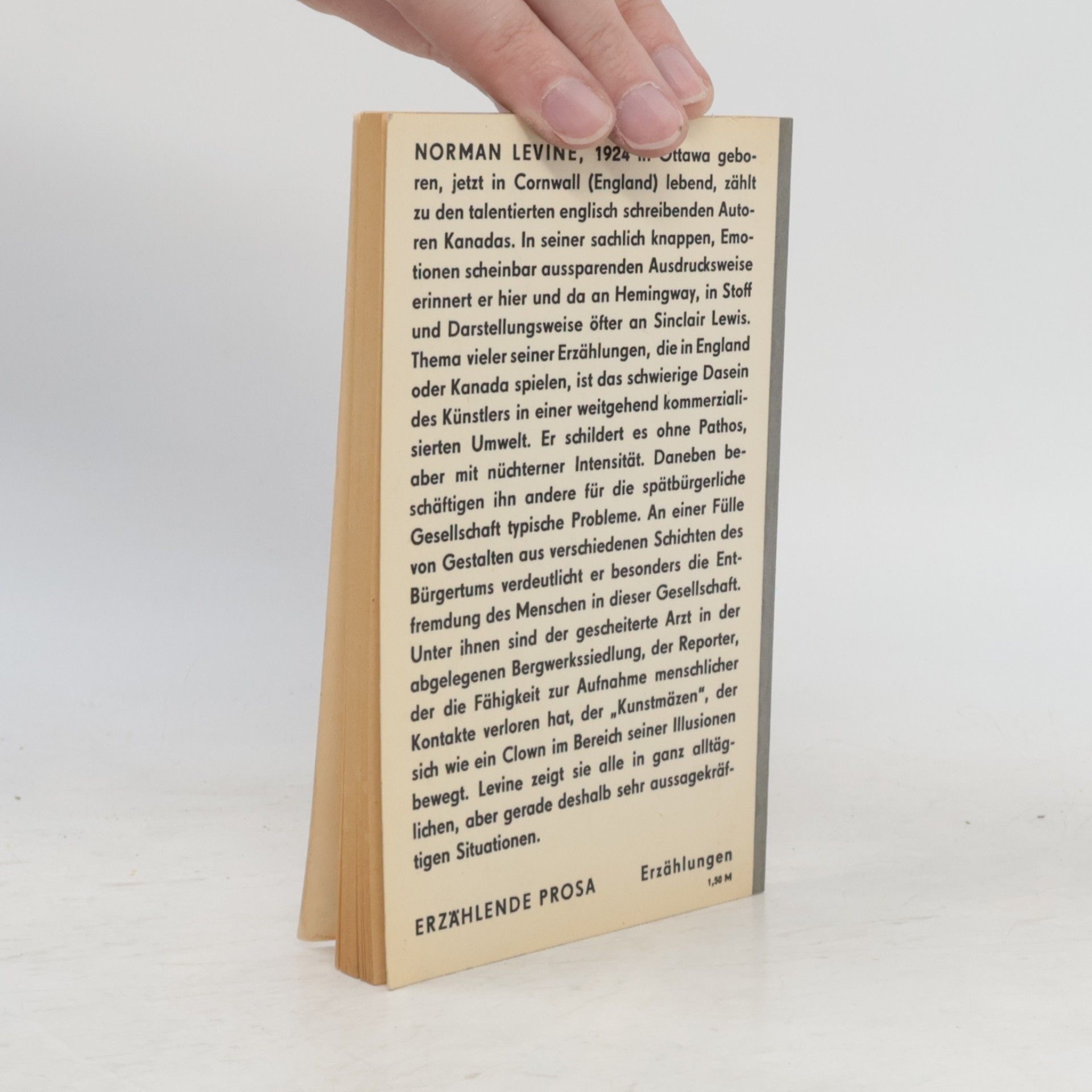 Norman Levine Der Mann mit dem Notizbuch