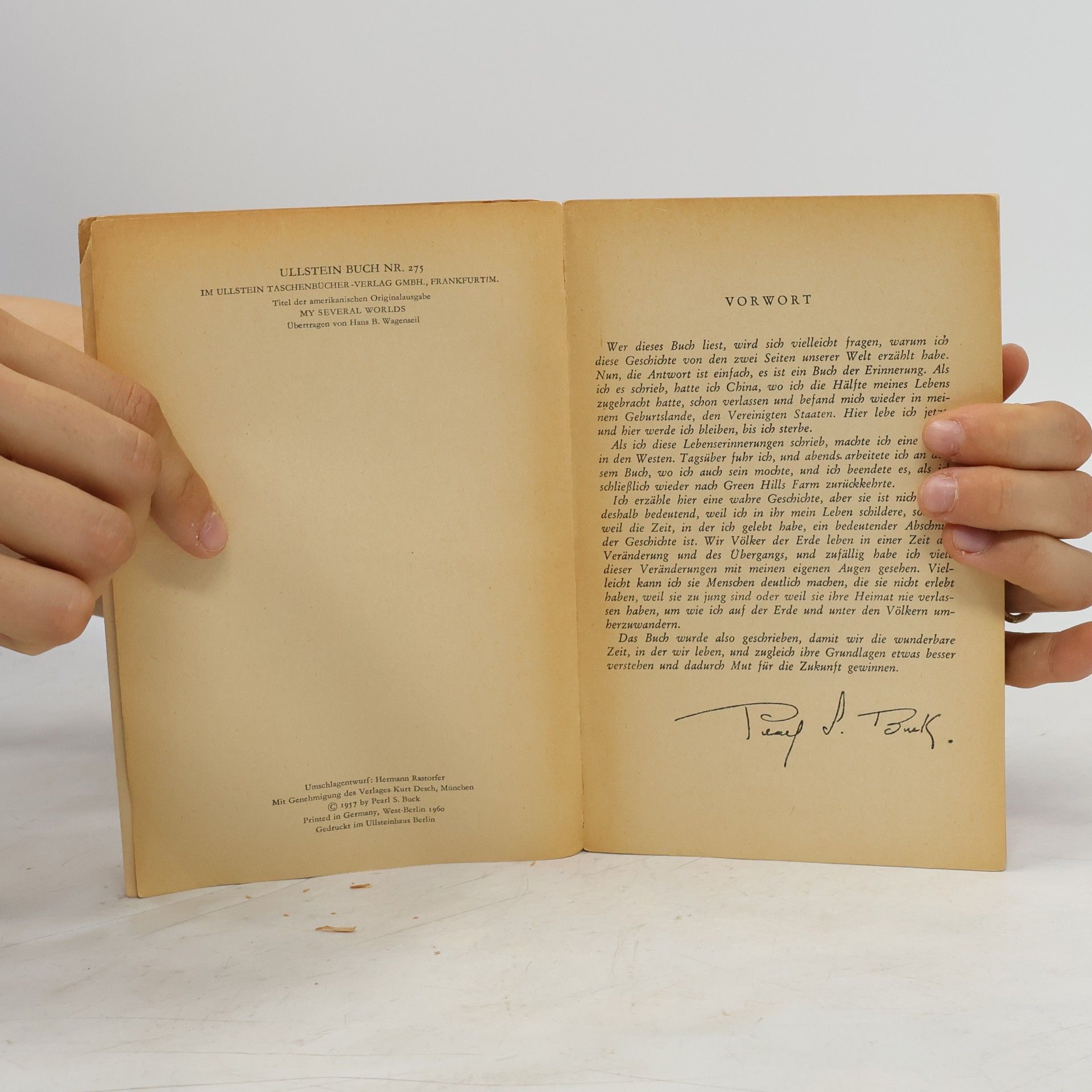 Pearl S. Buck Ruf des Lebens