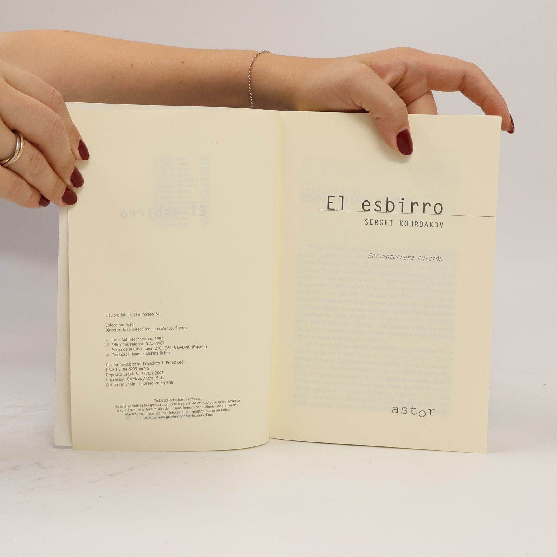 Manuel Morera Rubio Astor Juvenil: El esbirro - 13ª edición