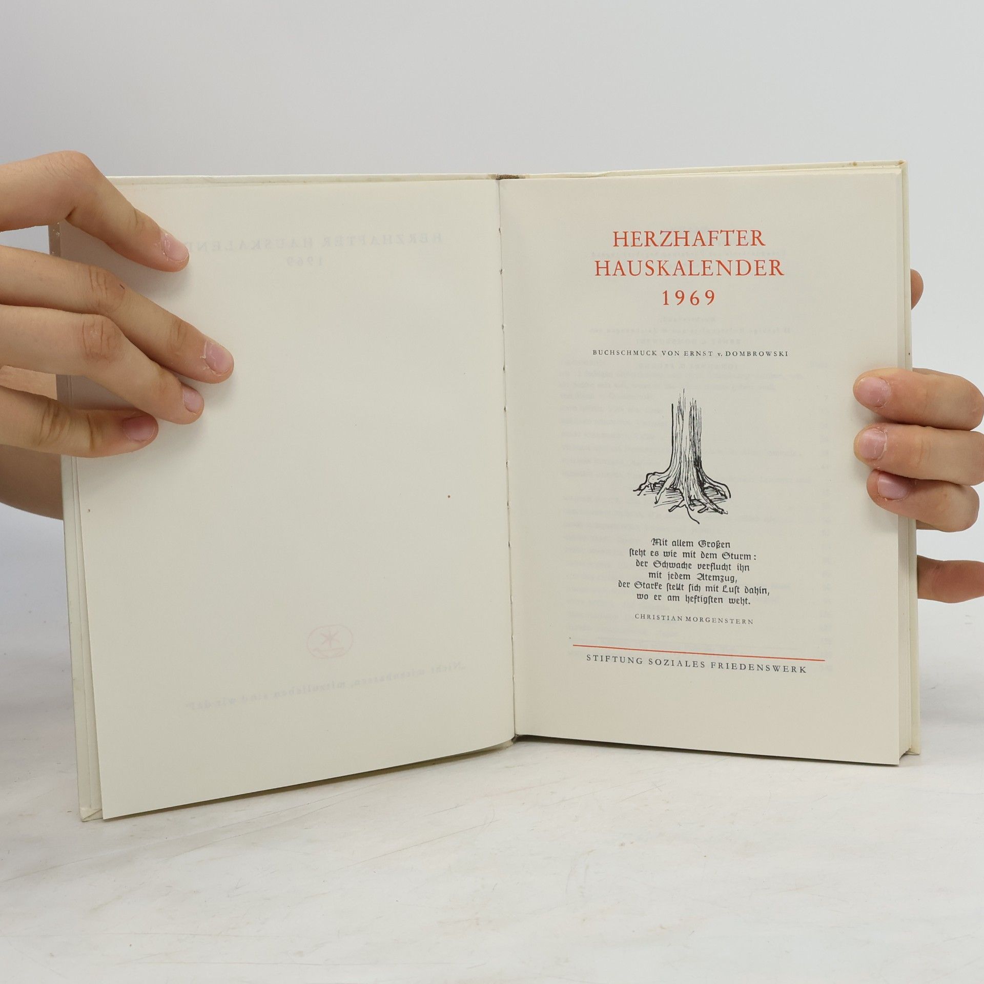 Ernst von Dombrowski Herzhafter Hauskalender 1969