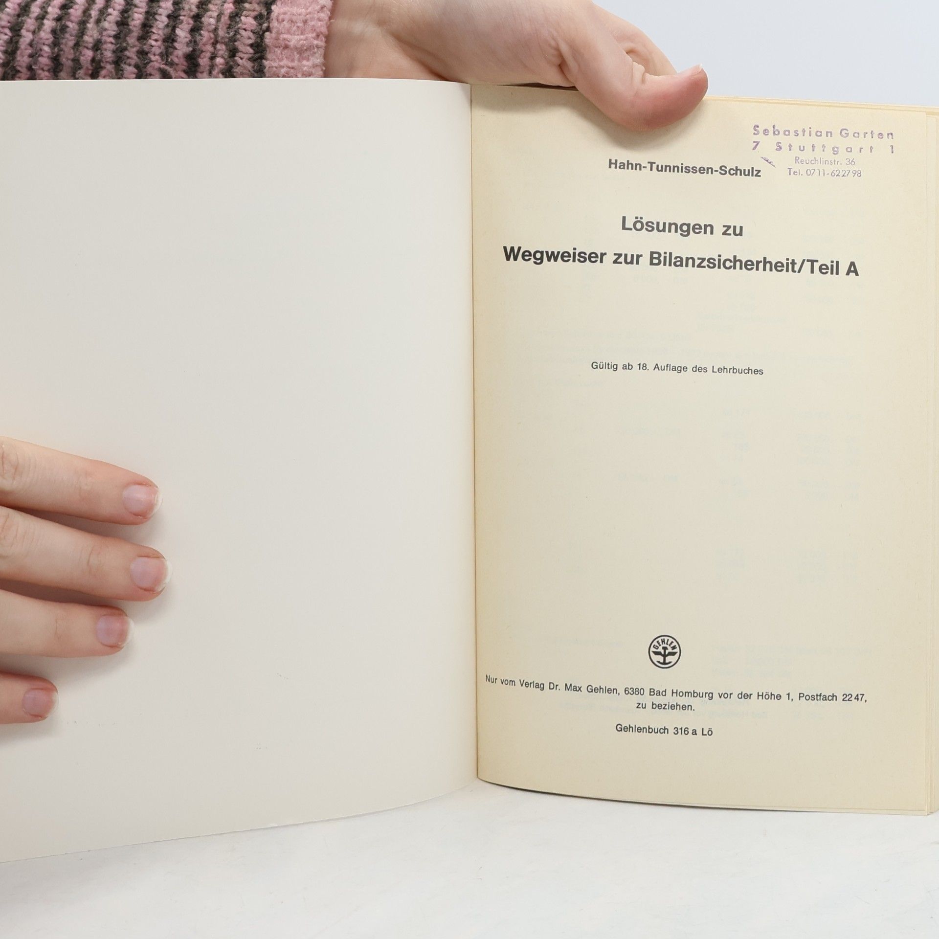 Autorenkollektiv Lösungen zu Wegweiser zur Bilanzsicherheit/Teil A