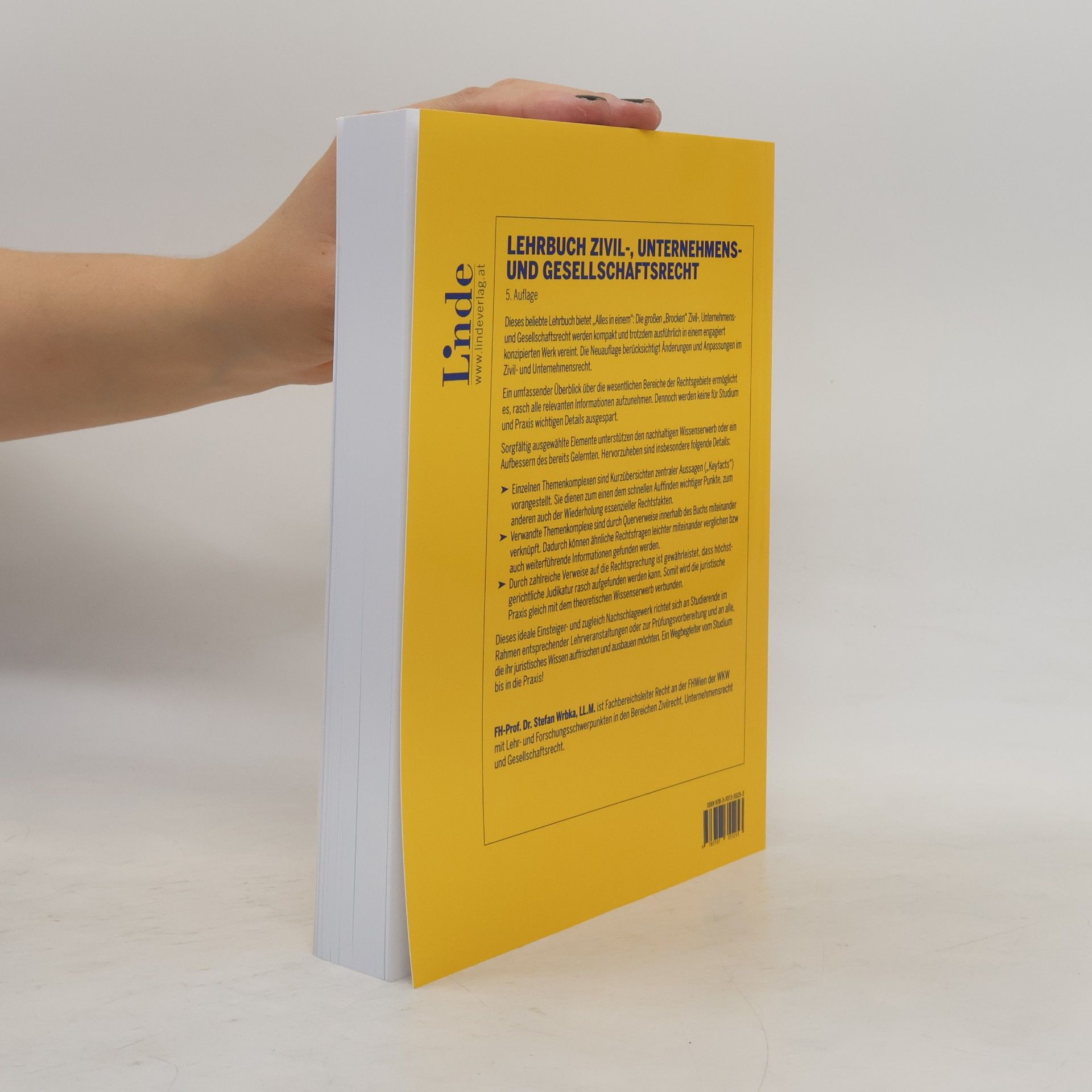 Stefan Wrbka Lehrbuch Zivil-, Unternehmens- und Gesellschaftsrecht (Linde Lehrbuch)