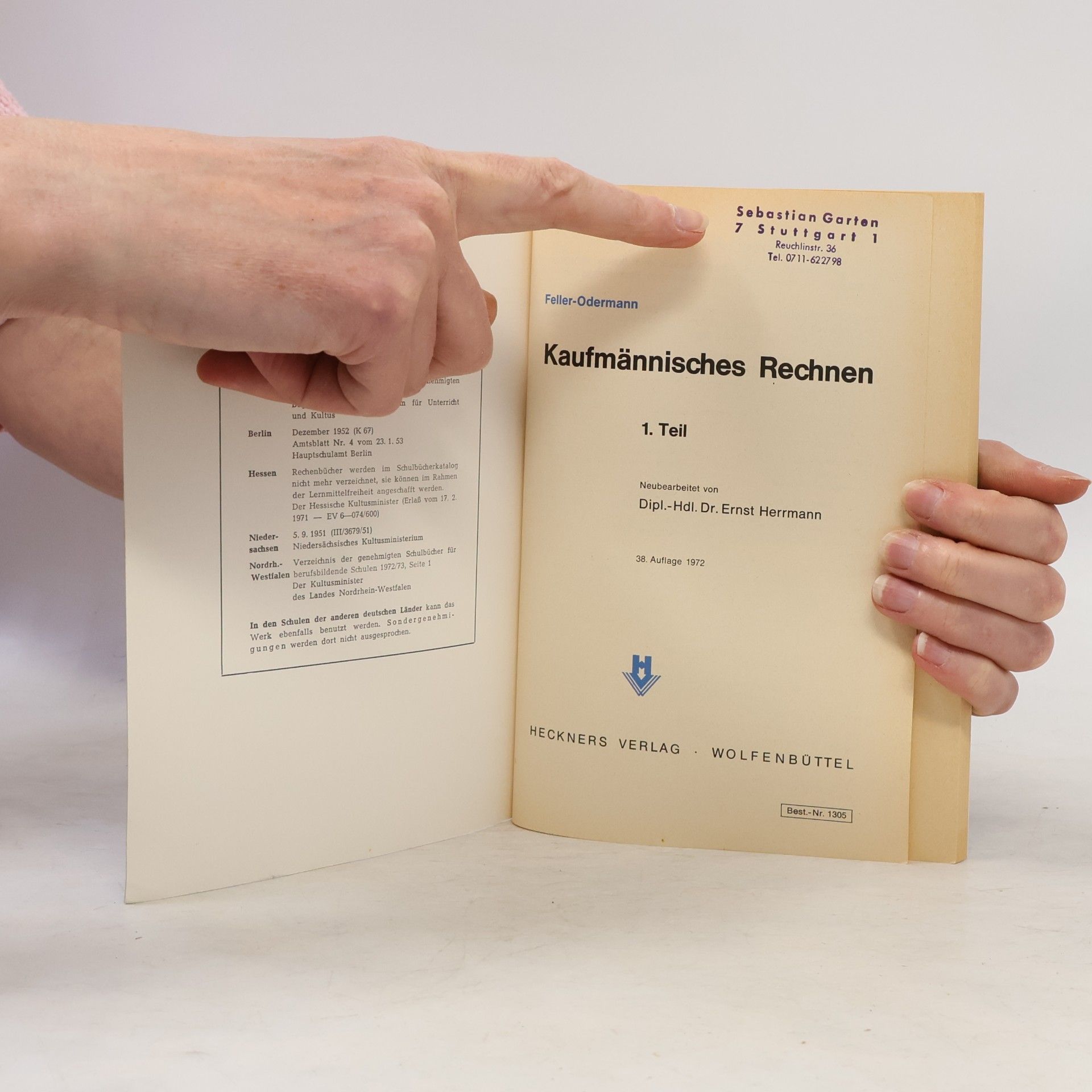 Ernst Herrmann Kaufmännisches Rechnen