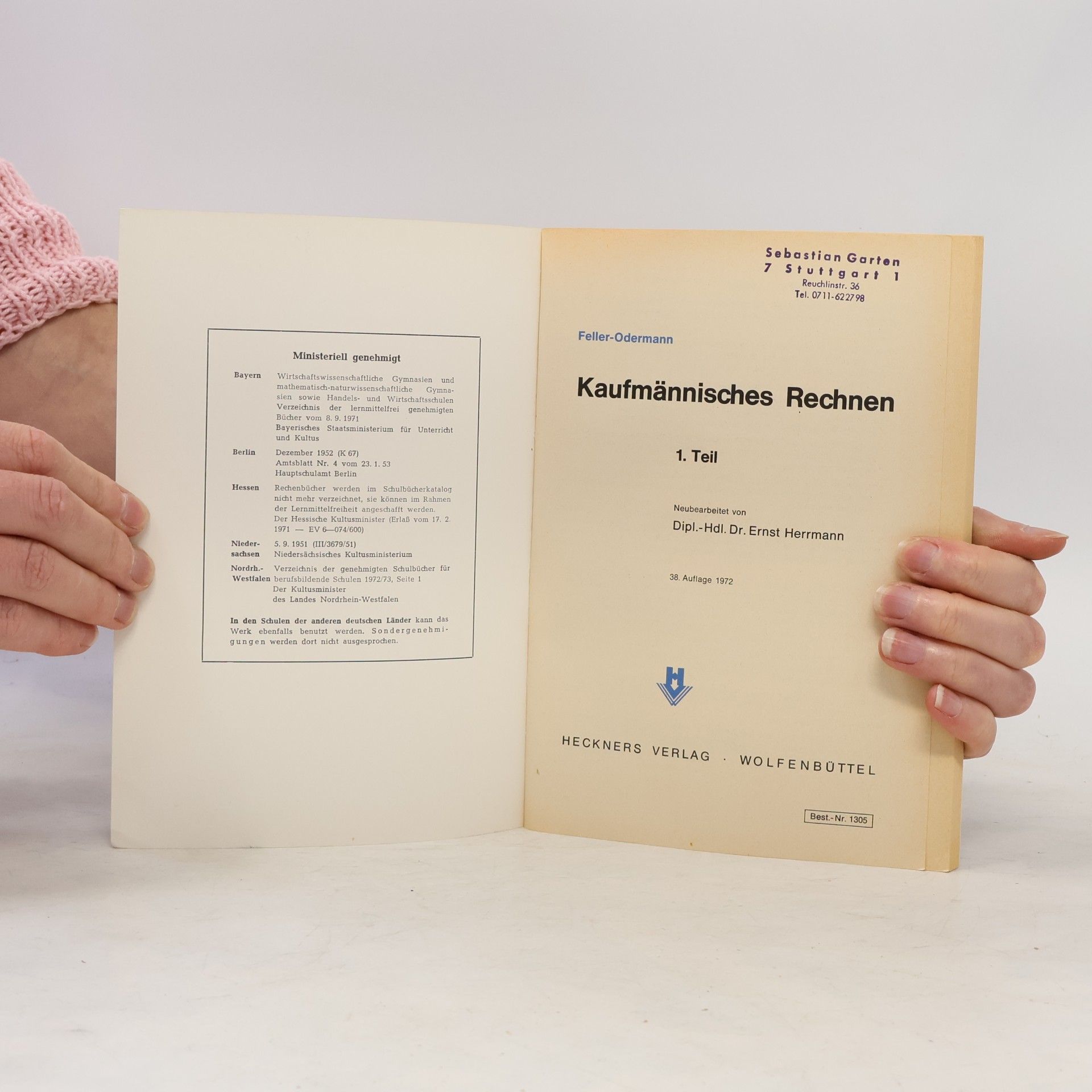 Ernst Herrmann Kaufmännisches Rechnen