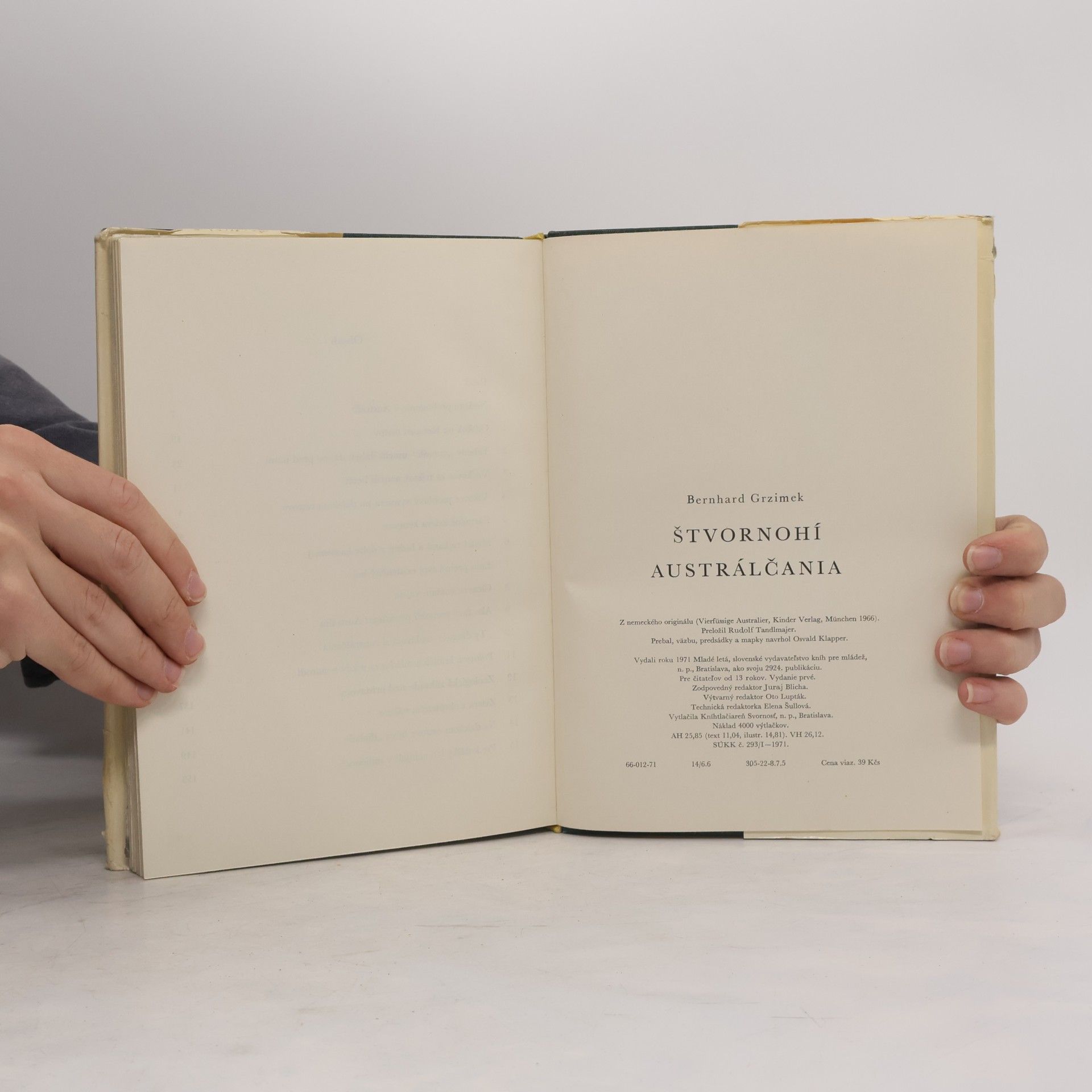 Bernhard Grzimek Štvornohí Austrálčania