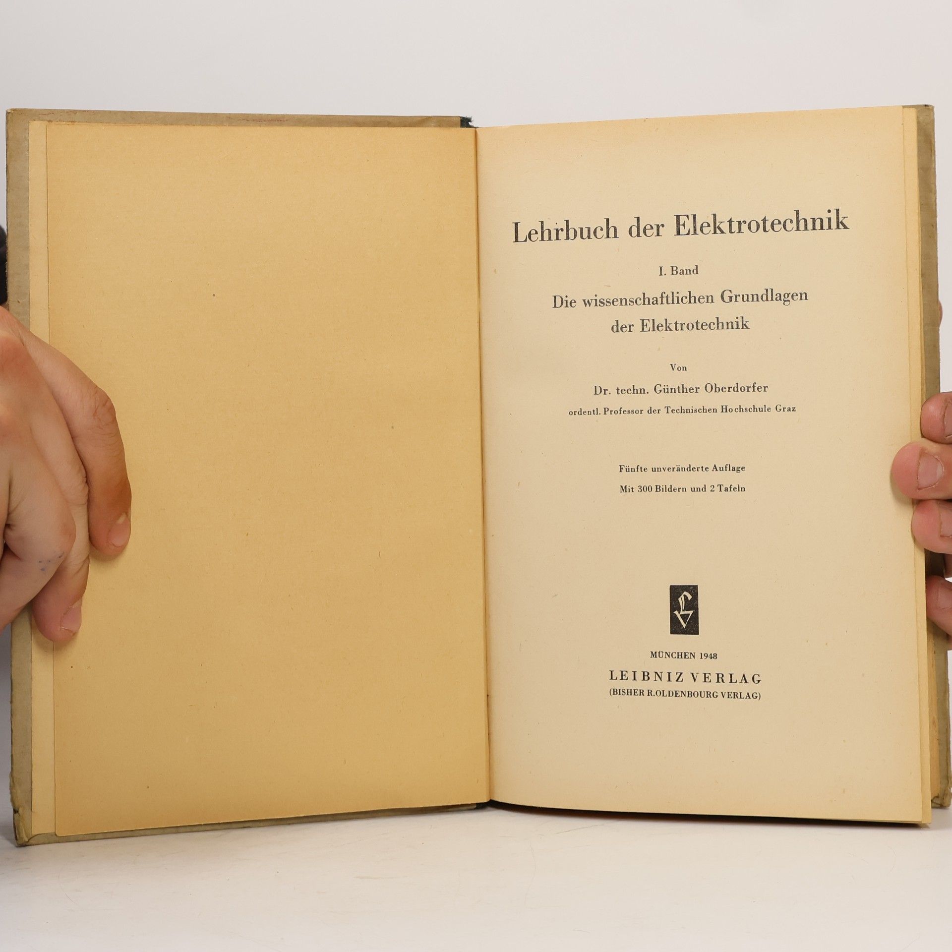 Günther Oberdorfer Lehrbuch der Elektrotechnik I.