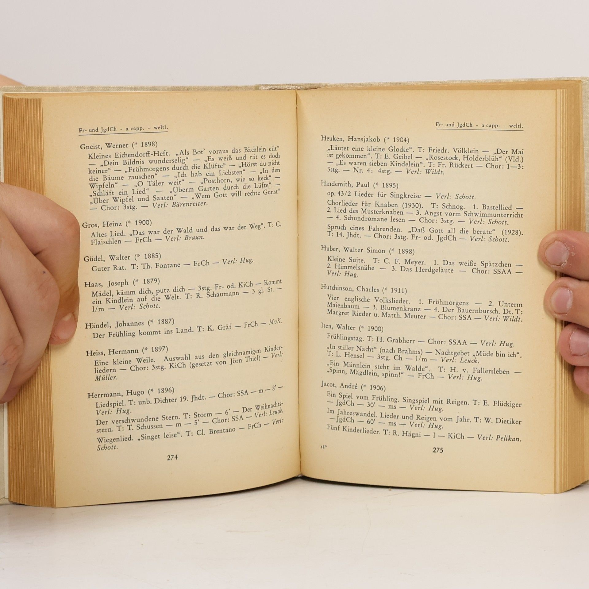 Erich Valentin Handbuch der chormusik II.