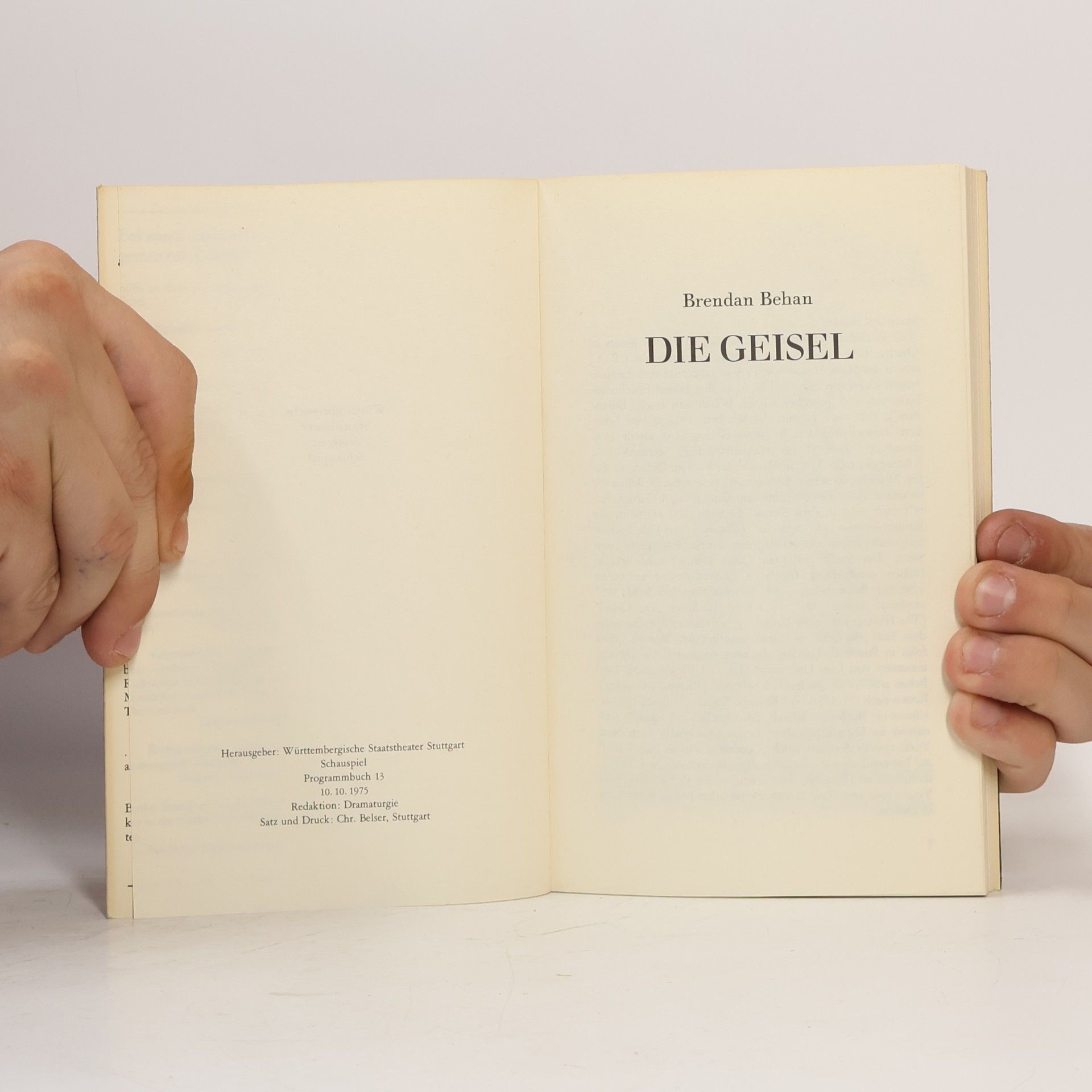 Brendan Behan Die Geisel