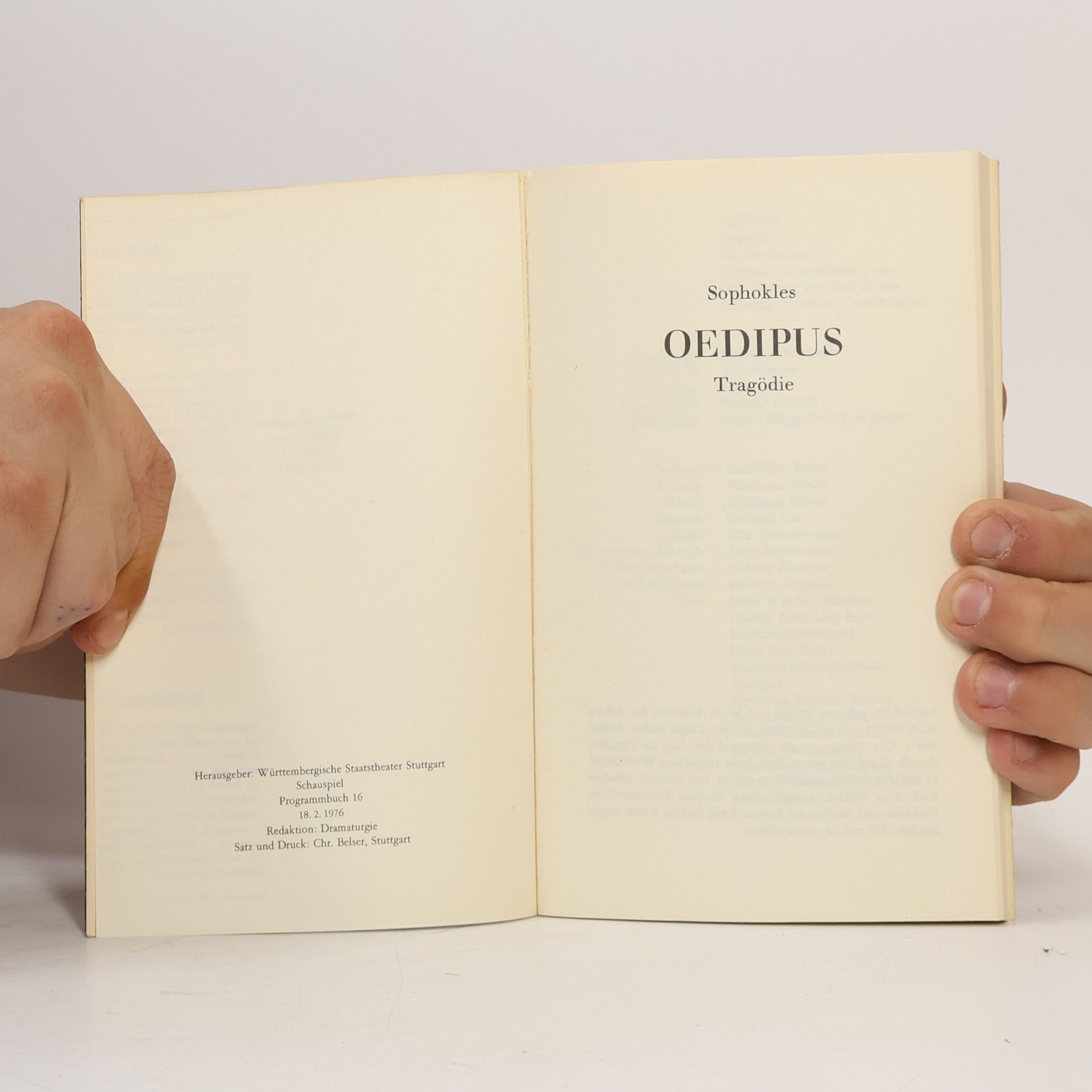 Sophokles Oedipus