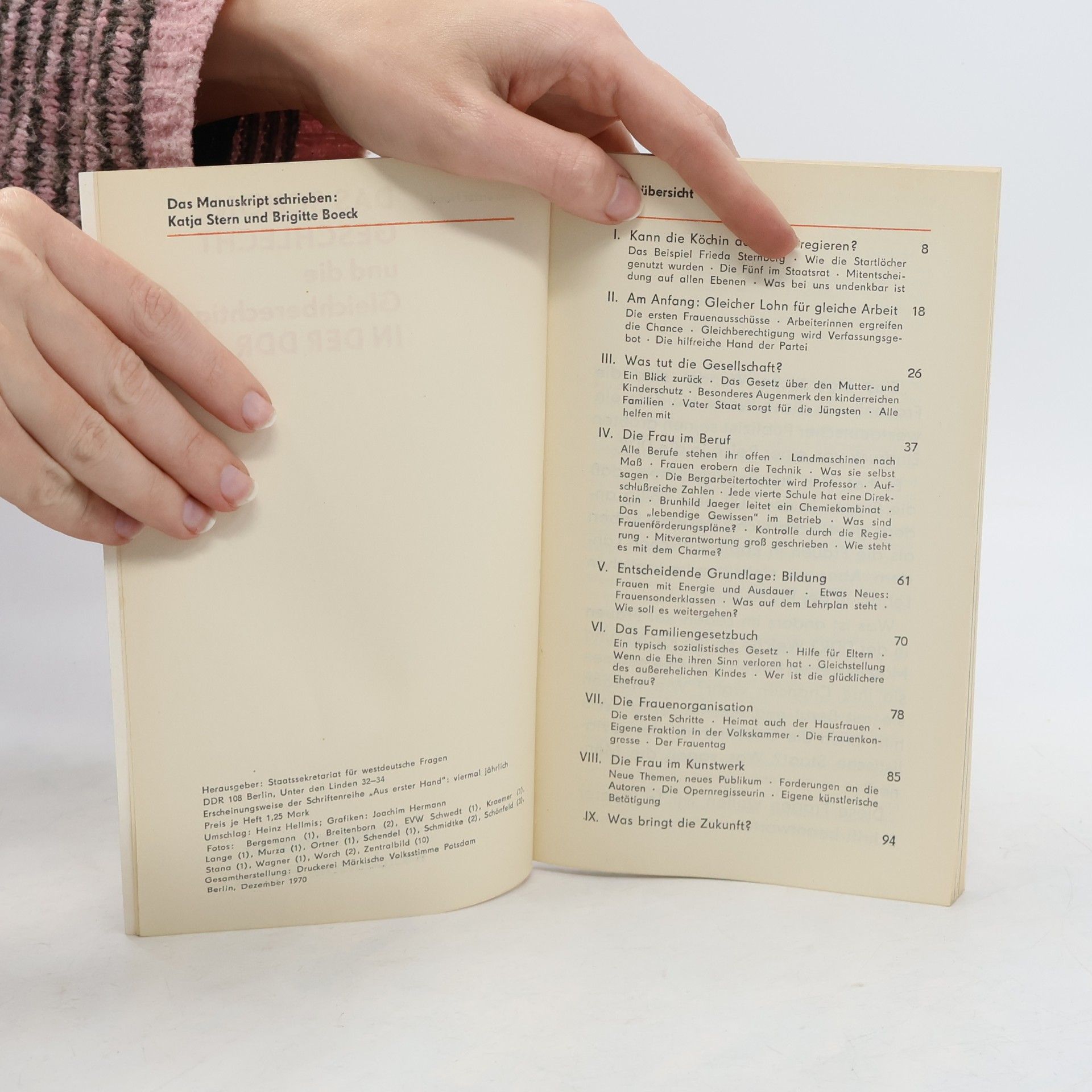 Collectif d'auteurs Das schöne Geschlecht und die Gleichberechtigung in der DDR