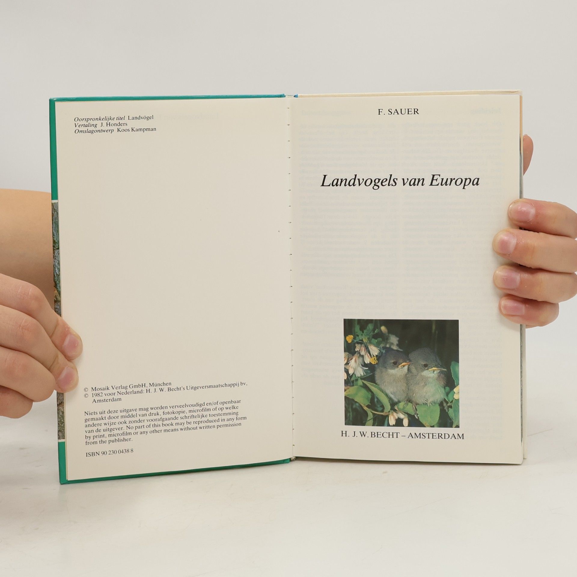 F. Sauer Landvogels van Europa