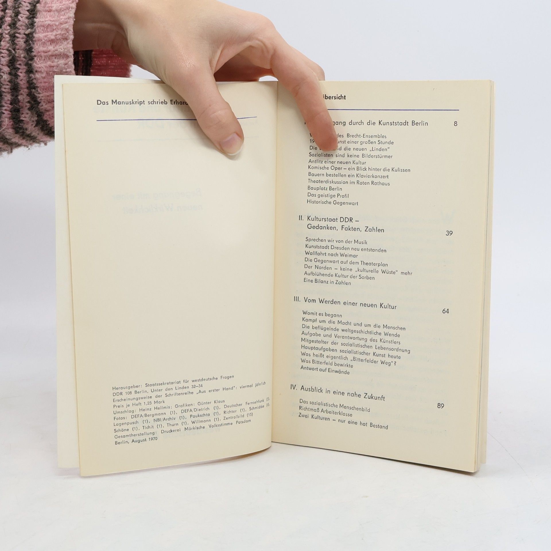 Erhard Scherner Kultur und Künste in der DDR : Begegnung mit einer neuen Wirklichkeit