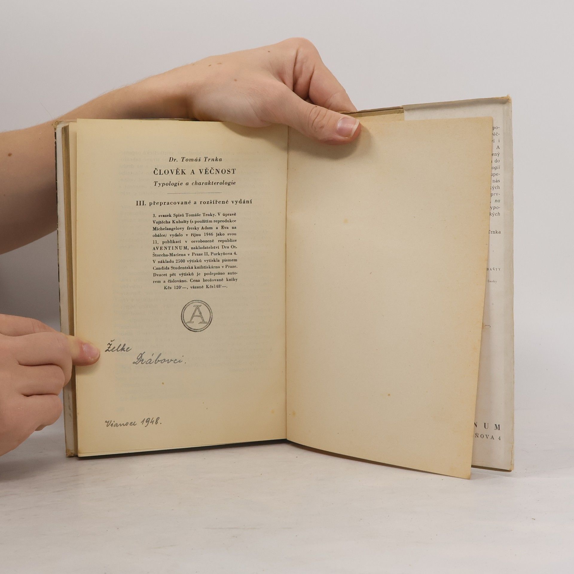 Trnka Tomáš Člověk a věčnost: Typologie a charakterologie