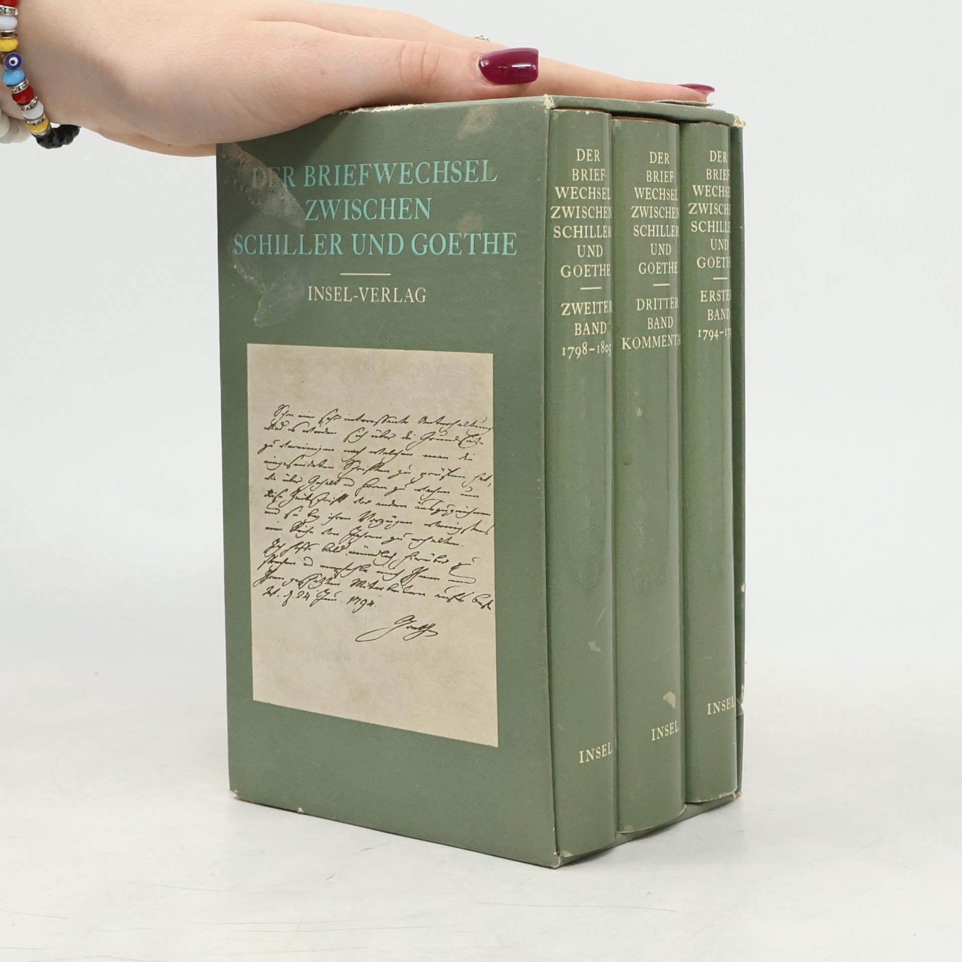 Friedrich Schiller Der Briefwechsel zwischen Schiller und Goethe, box 1-3