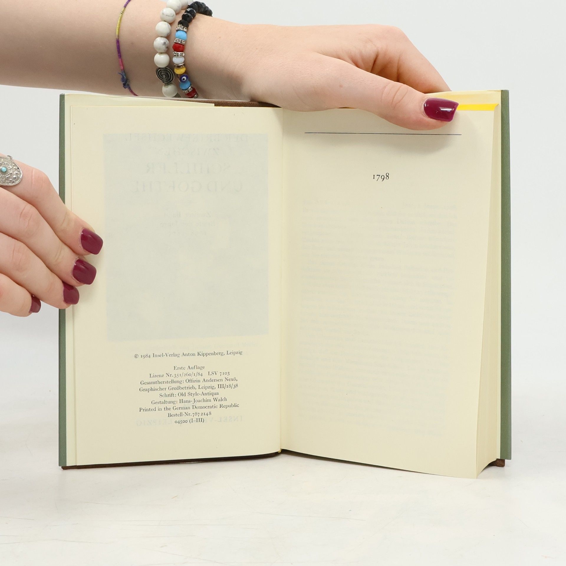 Johann Wolfgang von Goethe Der Briefwechsel zwischen Schiller und Goethe, box 1-3
