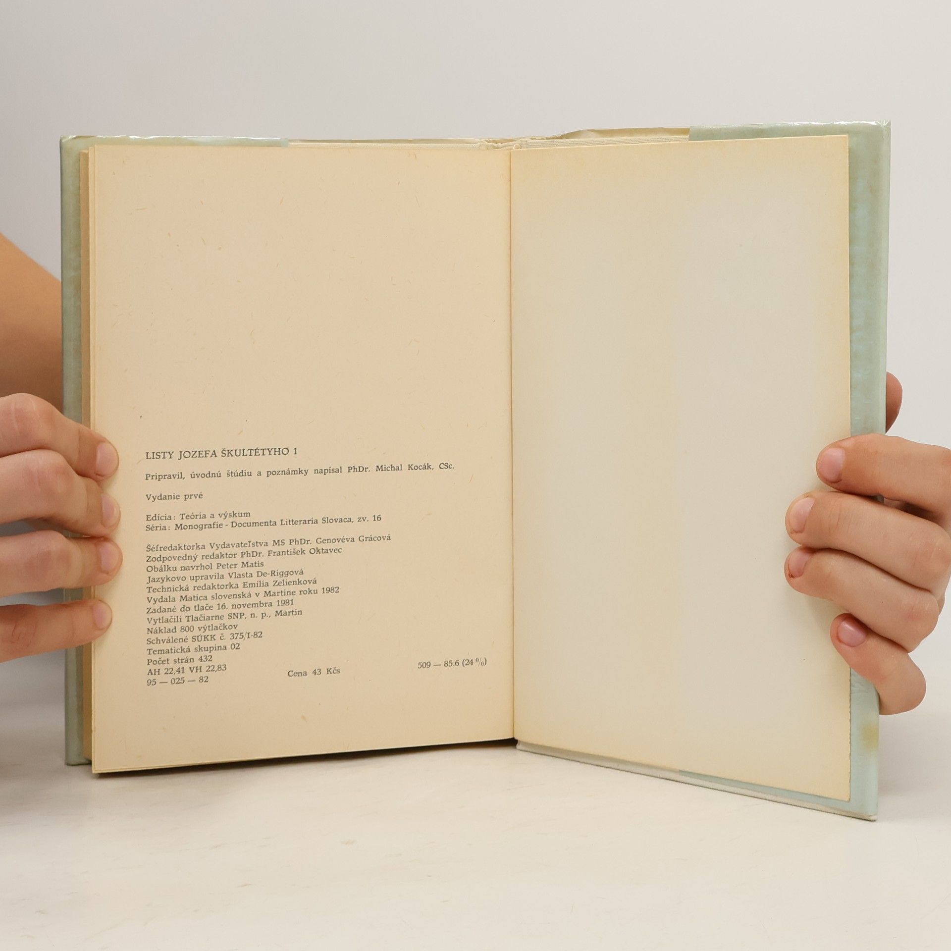 Jozef Škultéty Listy Jozefa Škultétyho 1