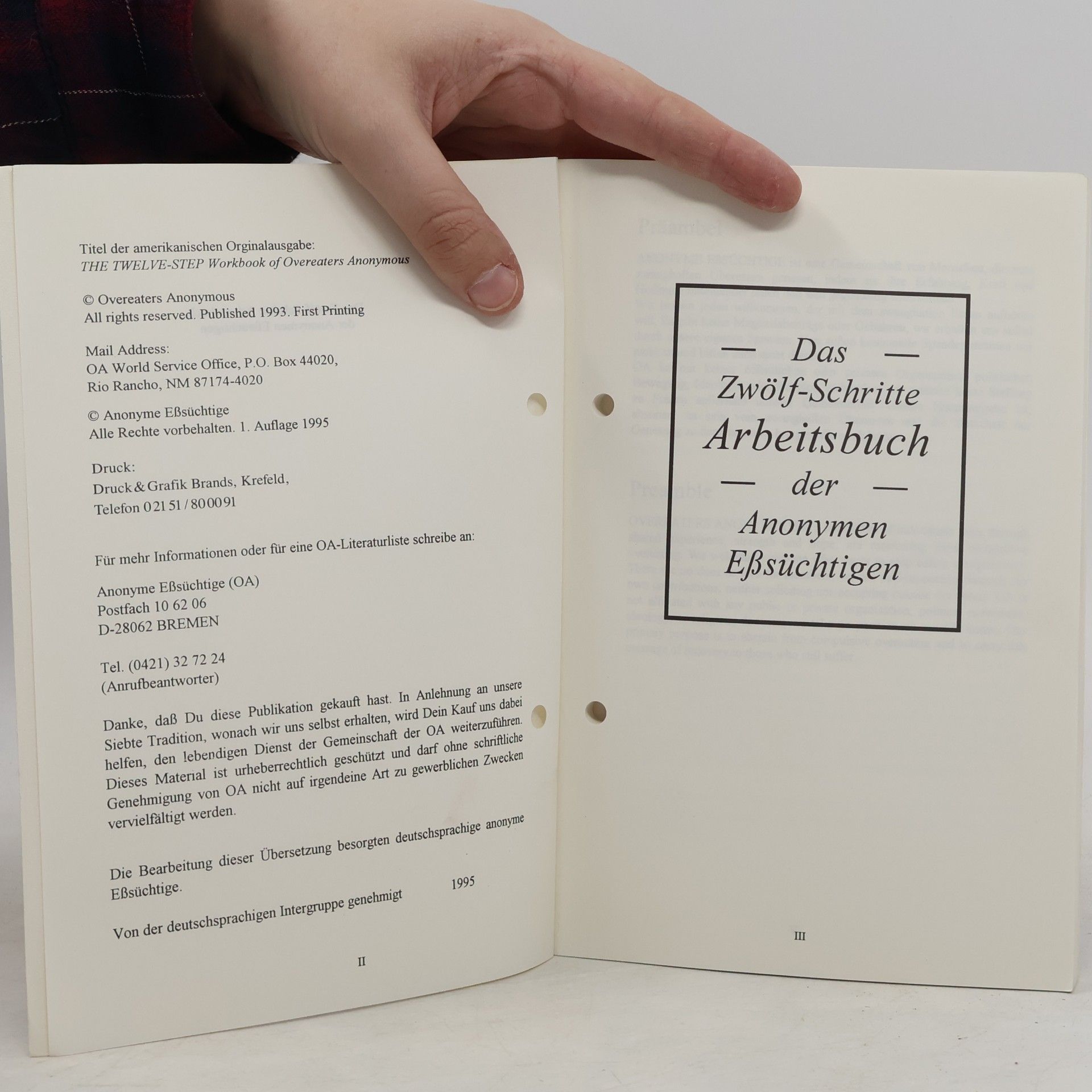 Overeaters Anonymous Das Zwölf-Schritte Arbeitsbuch