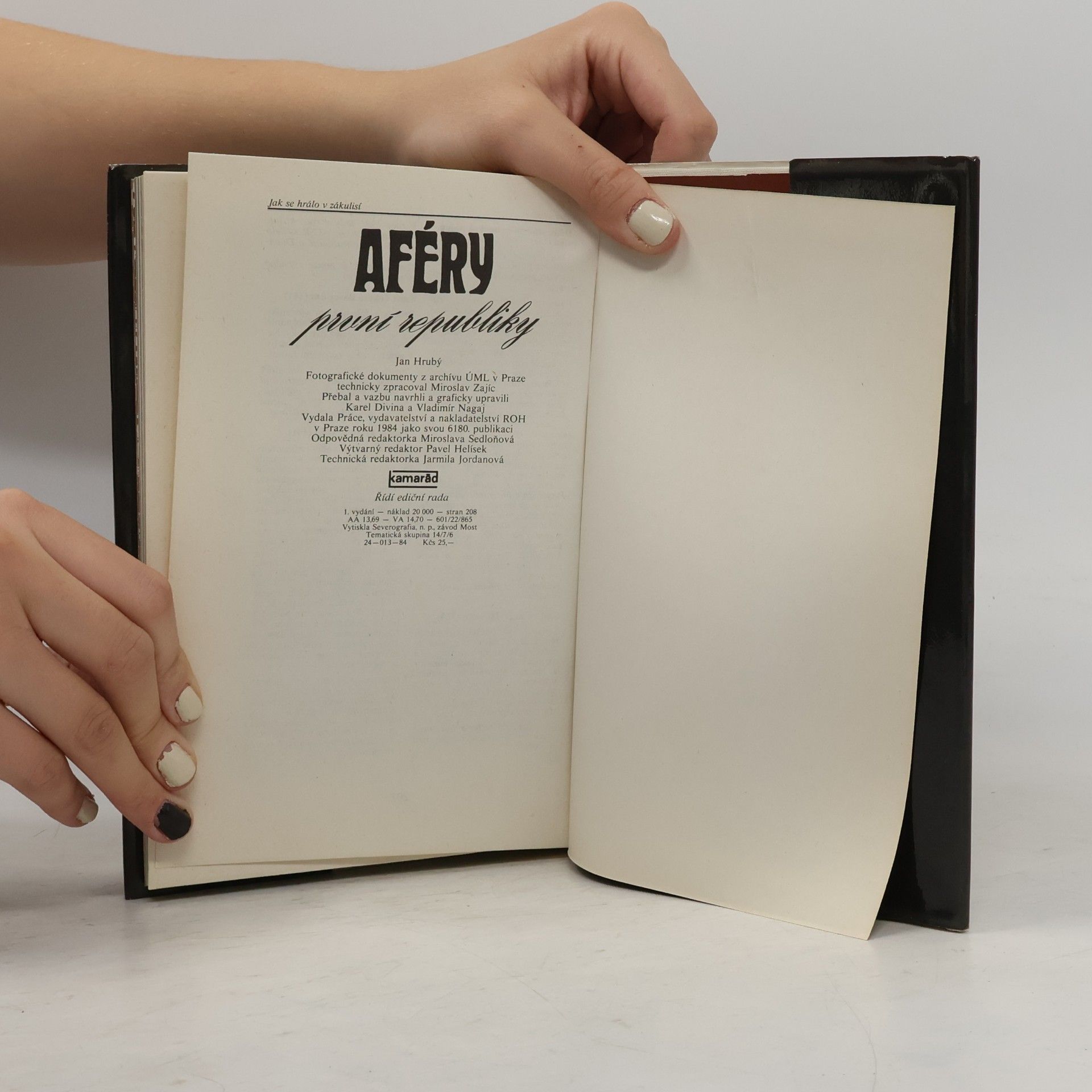 Jan Hrubý Aféry první republiky
