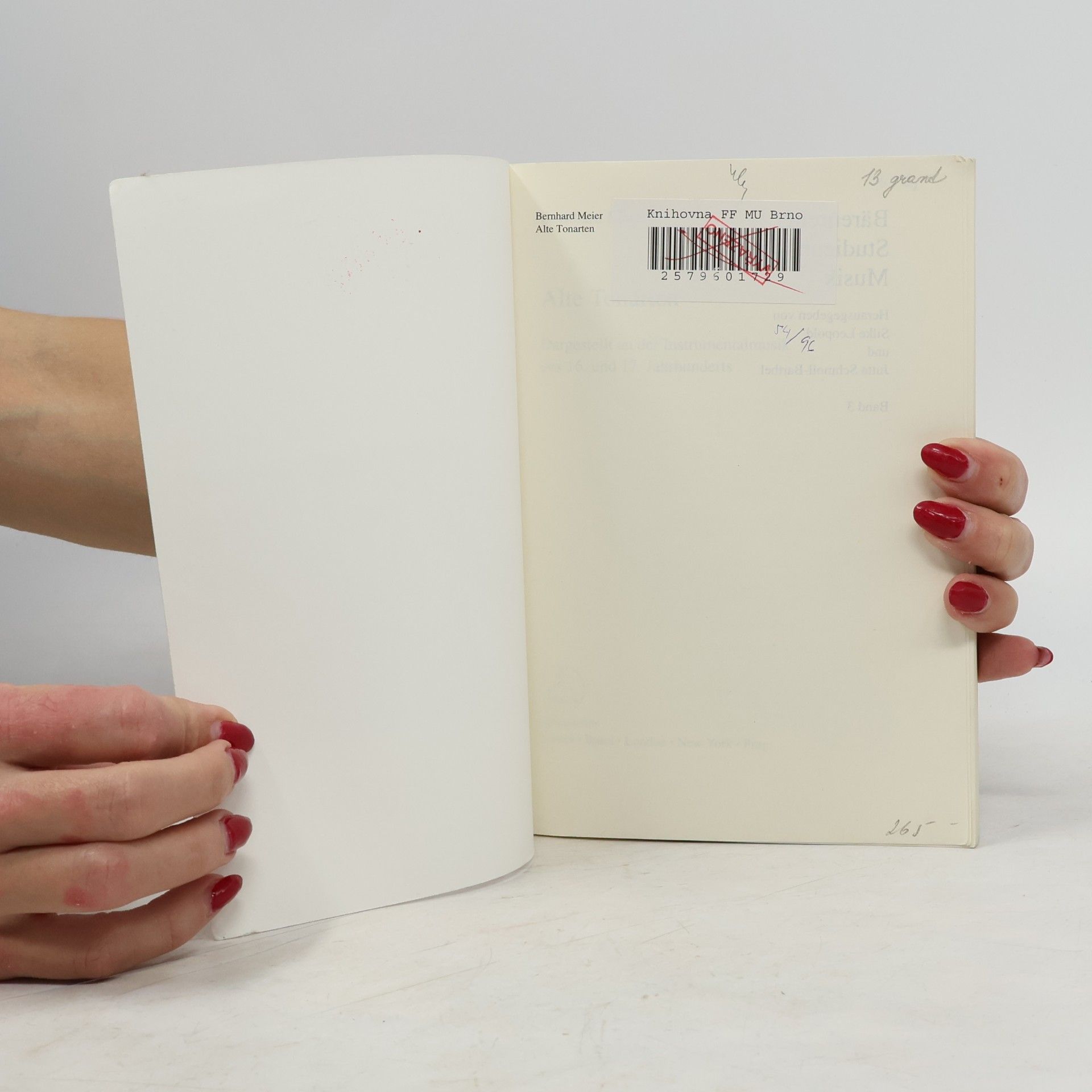 Bernhard Meier Bärenreiter Studienbücher Musik - 3: Alte Tonarten