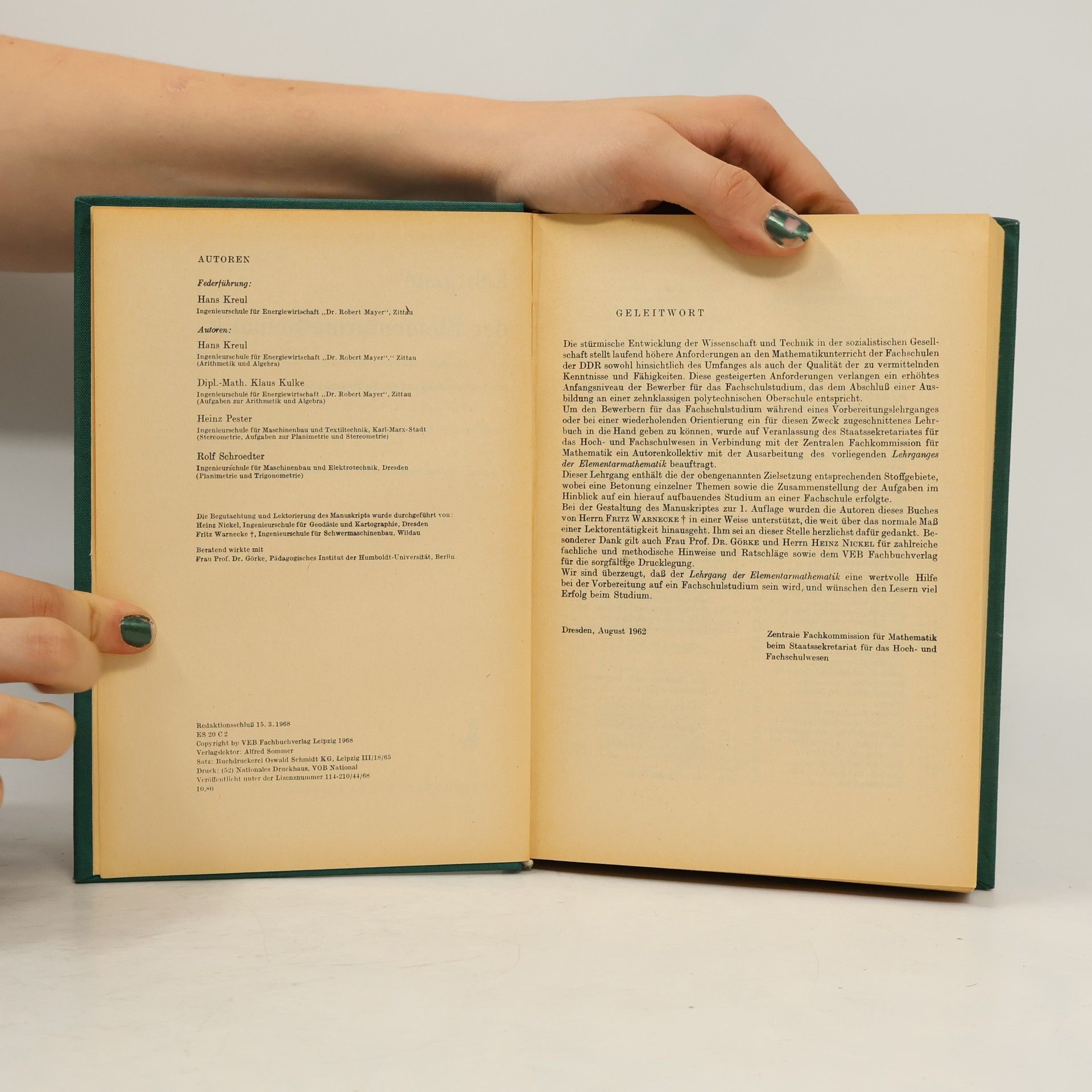 Autorenkollektiv Lehrgang der Elementarmathematik