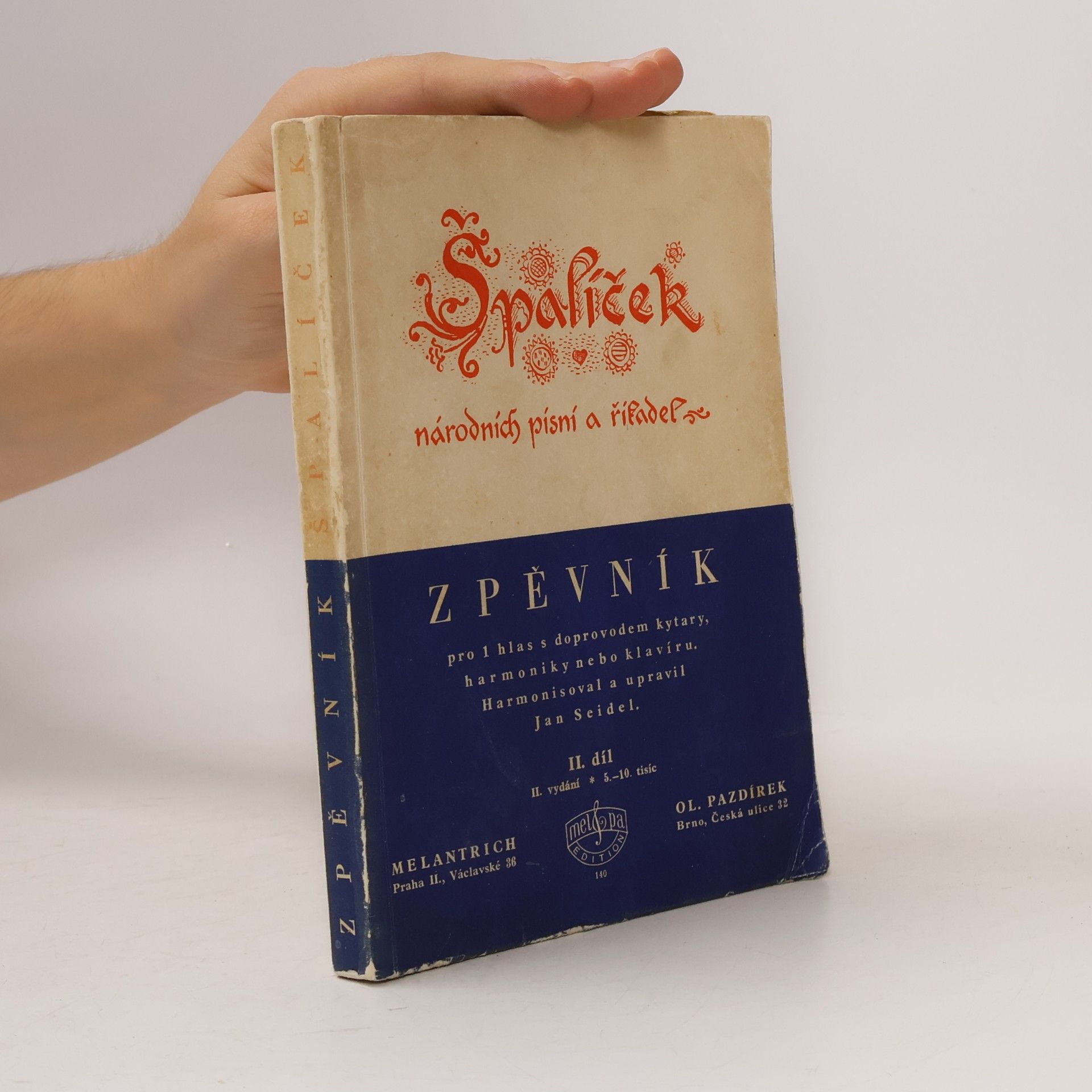 Jan Seidel Špalíček národních písní a říkadel II. díl