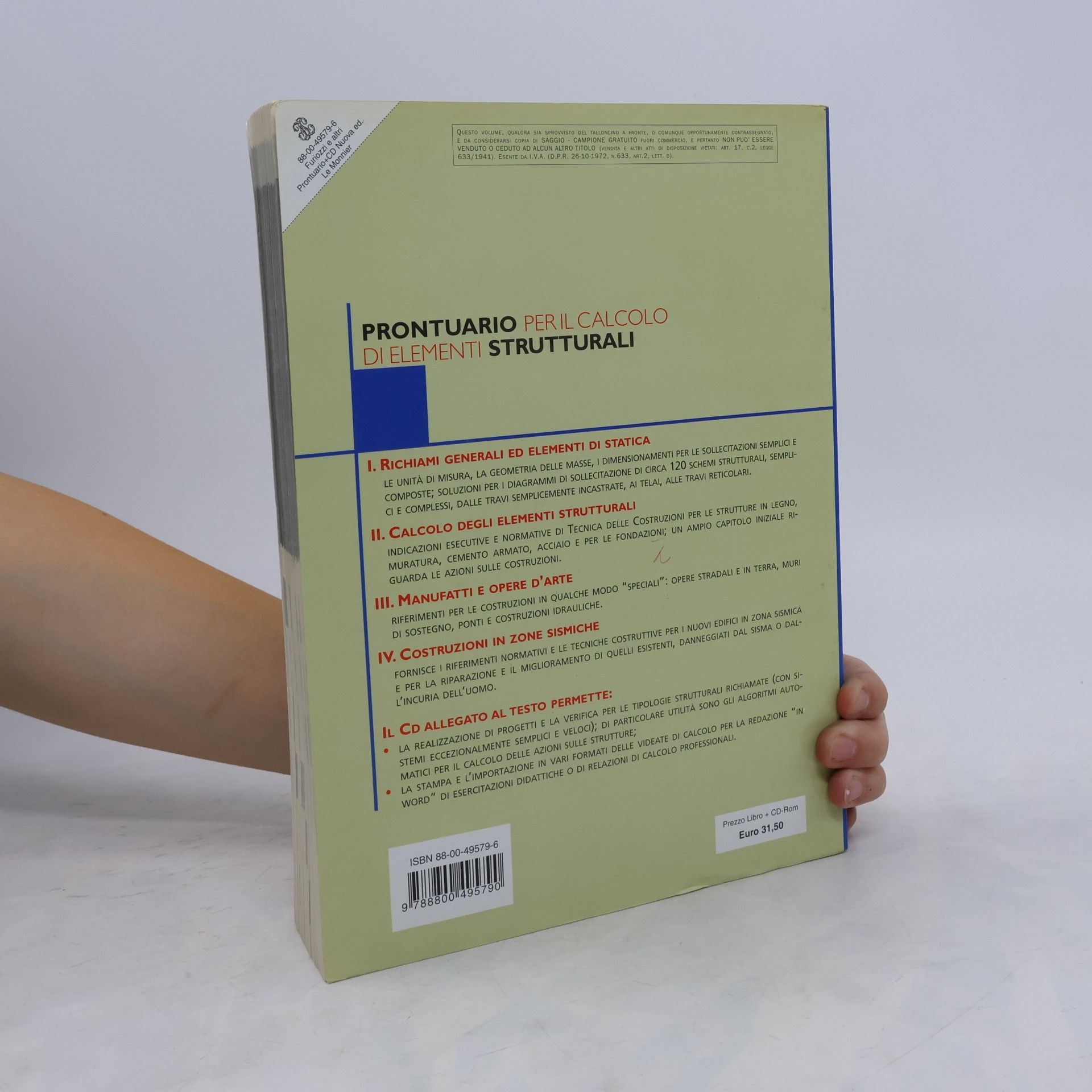 Biagio Furiozzi Prontuario per il calcolo di elementi strutturali. Per le scuole superiori. Con CD-ROM. Nuova edizione