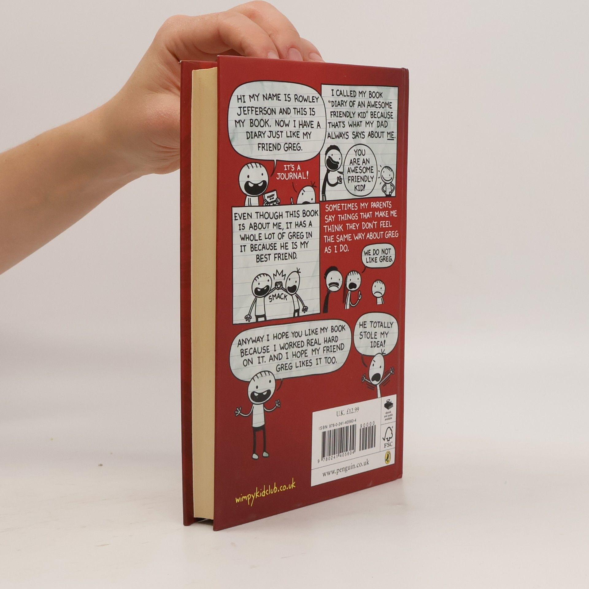 Jeff Kinney Diary of an awesome friendly kid: Rowley Jefferson's journal
