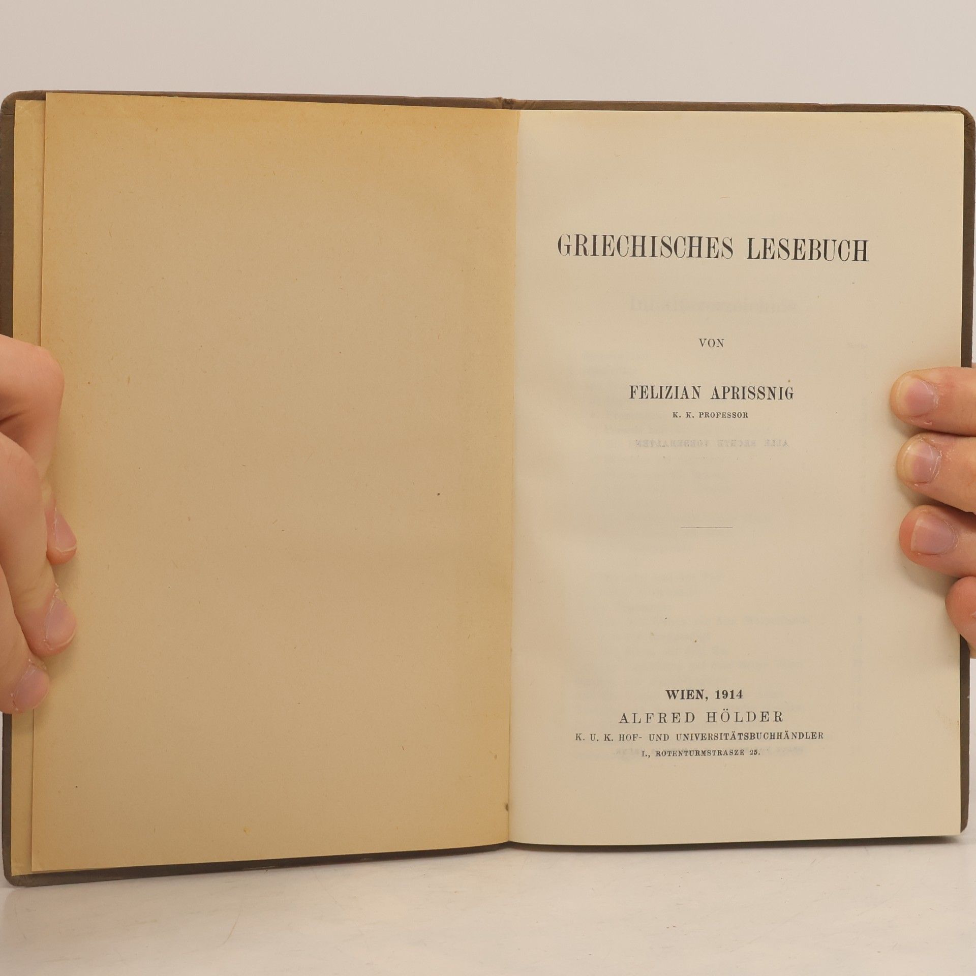 Felizian Aprissnig Griechisches lesebuch