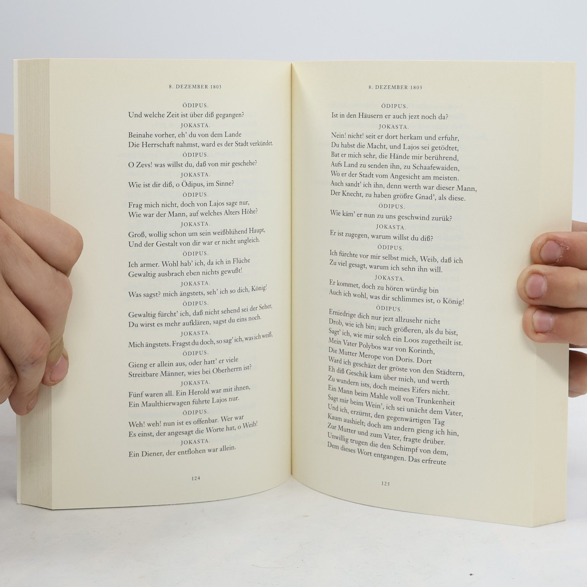 Friedrich Hölderlin 1802-1804. Gesänge. Die Trauerspiele des Sophokles Nachtgesänge