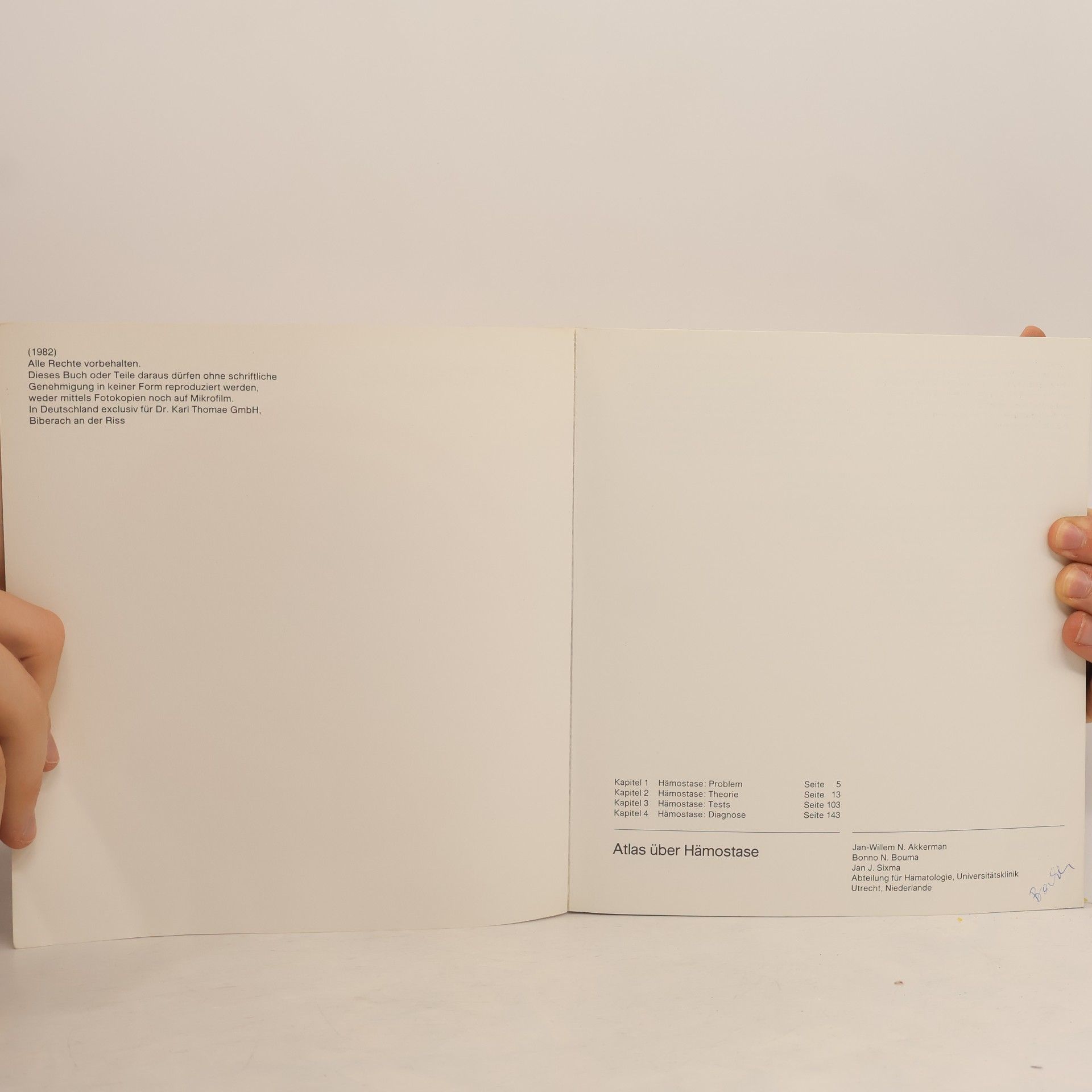 Jan Willem Akkerman Atlas über Hämostase