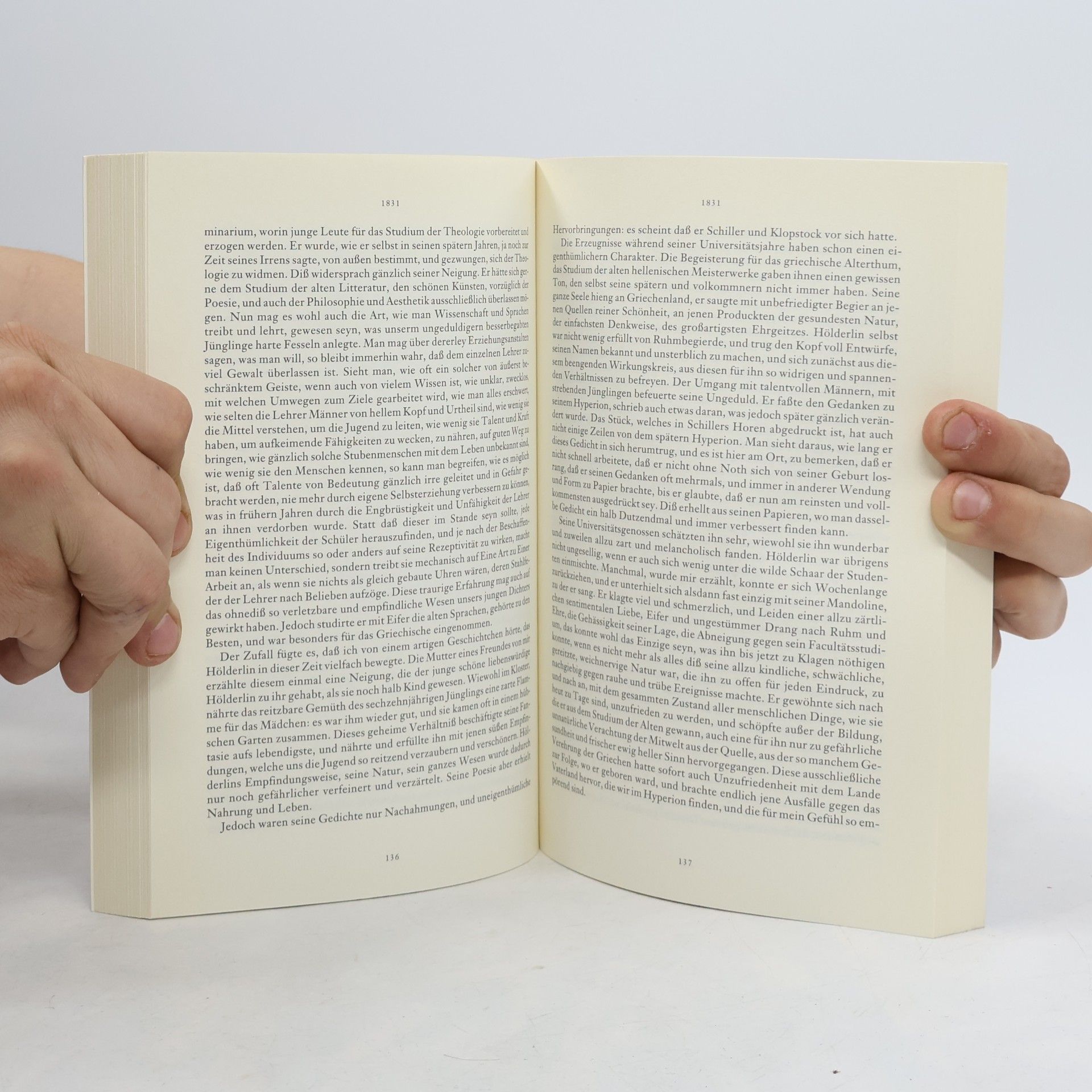 Friedrich Hölderlin 1806-1843. In lieblicher Bläue. Hyperion III. Turmgedichte