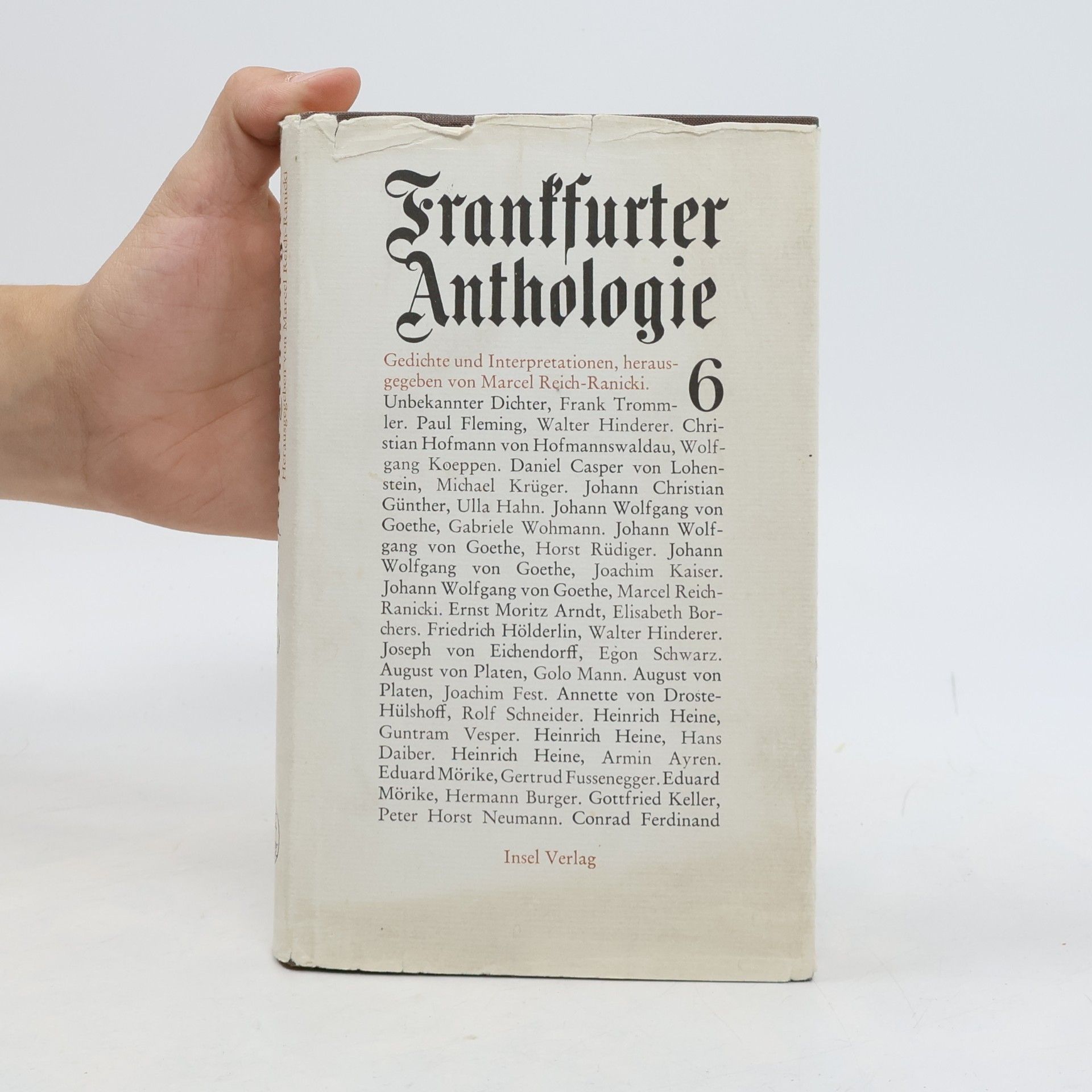 Marcel Reich-Ranicki Frankfurter Anthologie