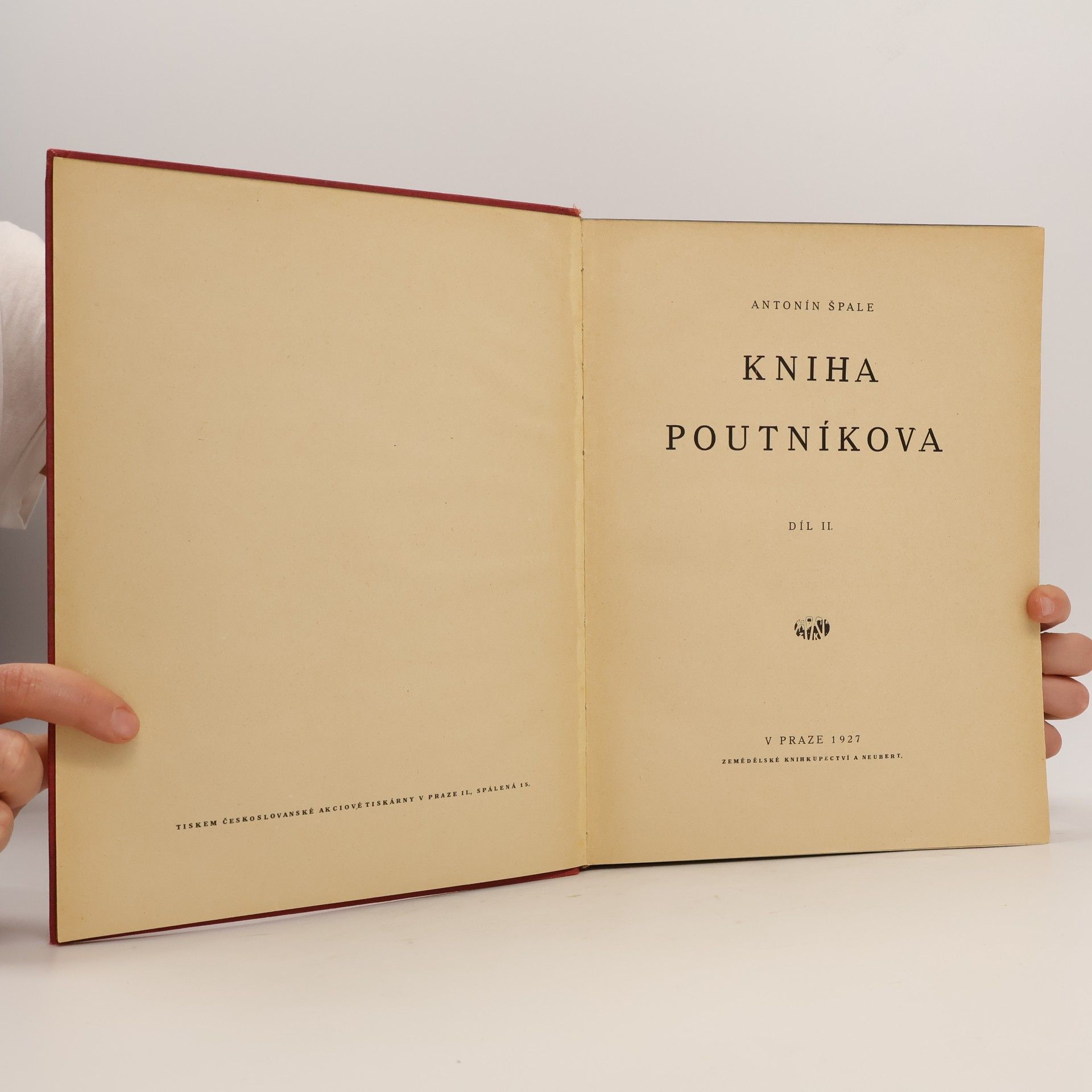 Antonín Špale Kniha poutníkova II.