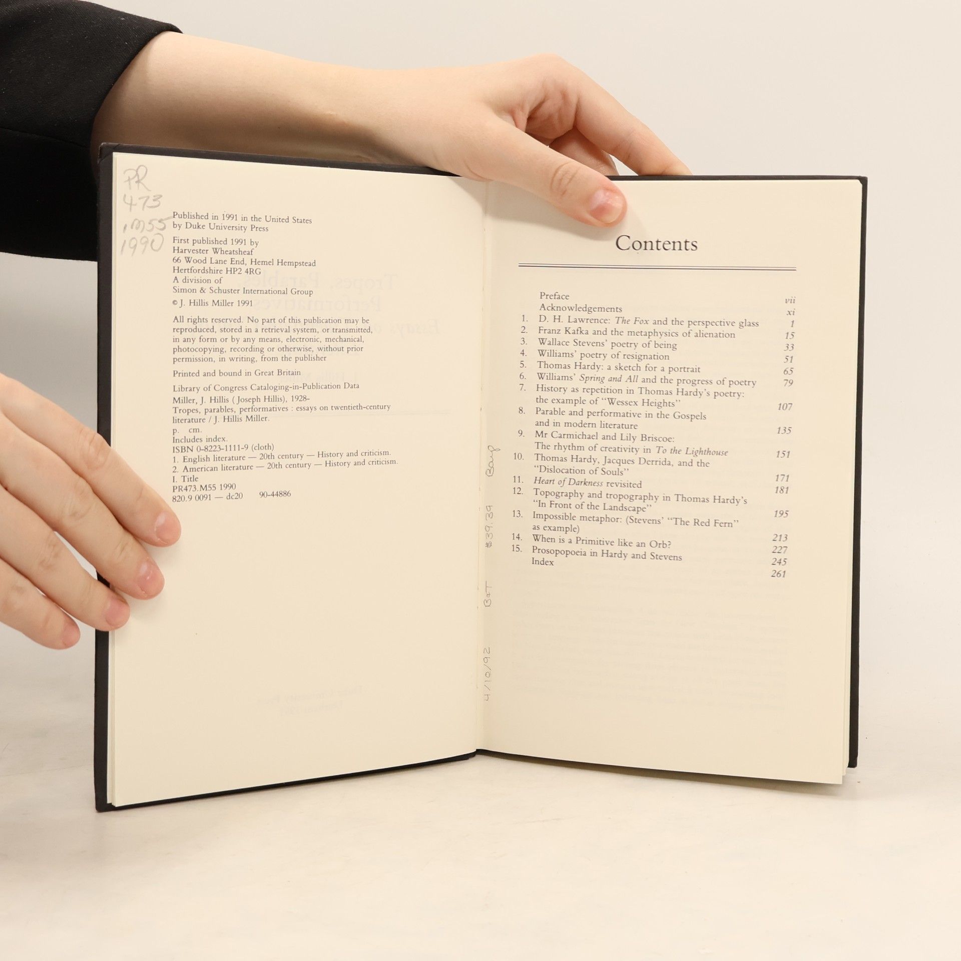J. Hillis Miller Tropes, Parables, Performatives