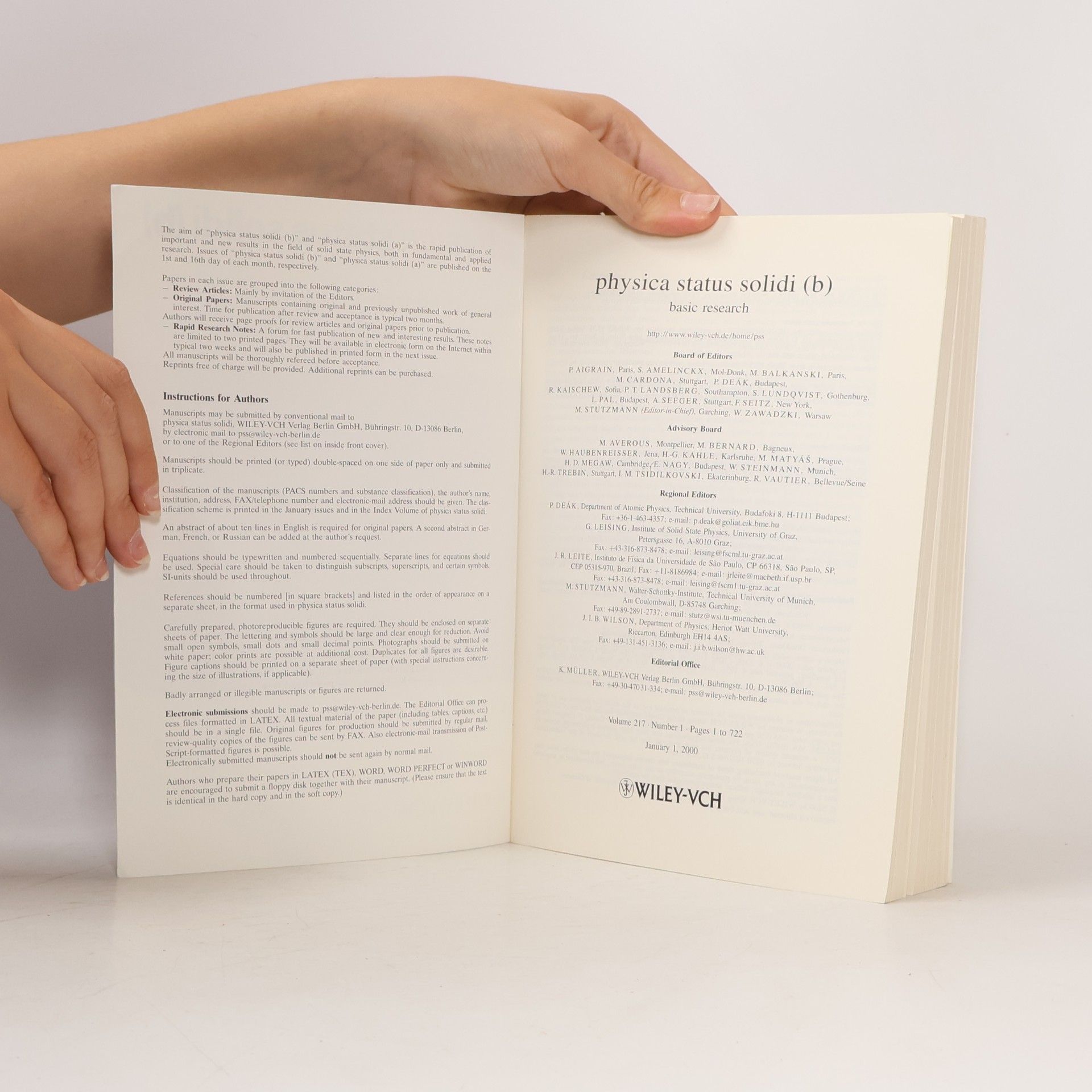 Auteurscollectief Physica status solidi (b)