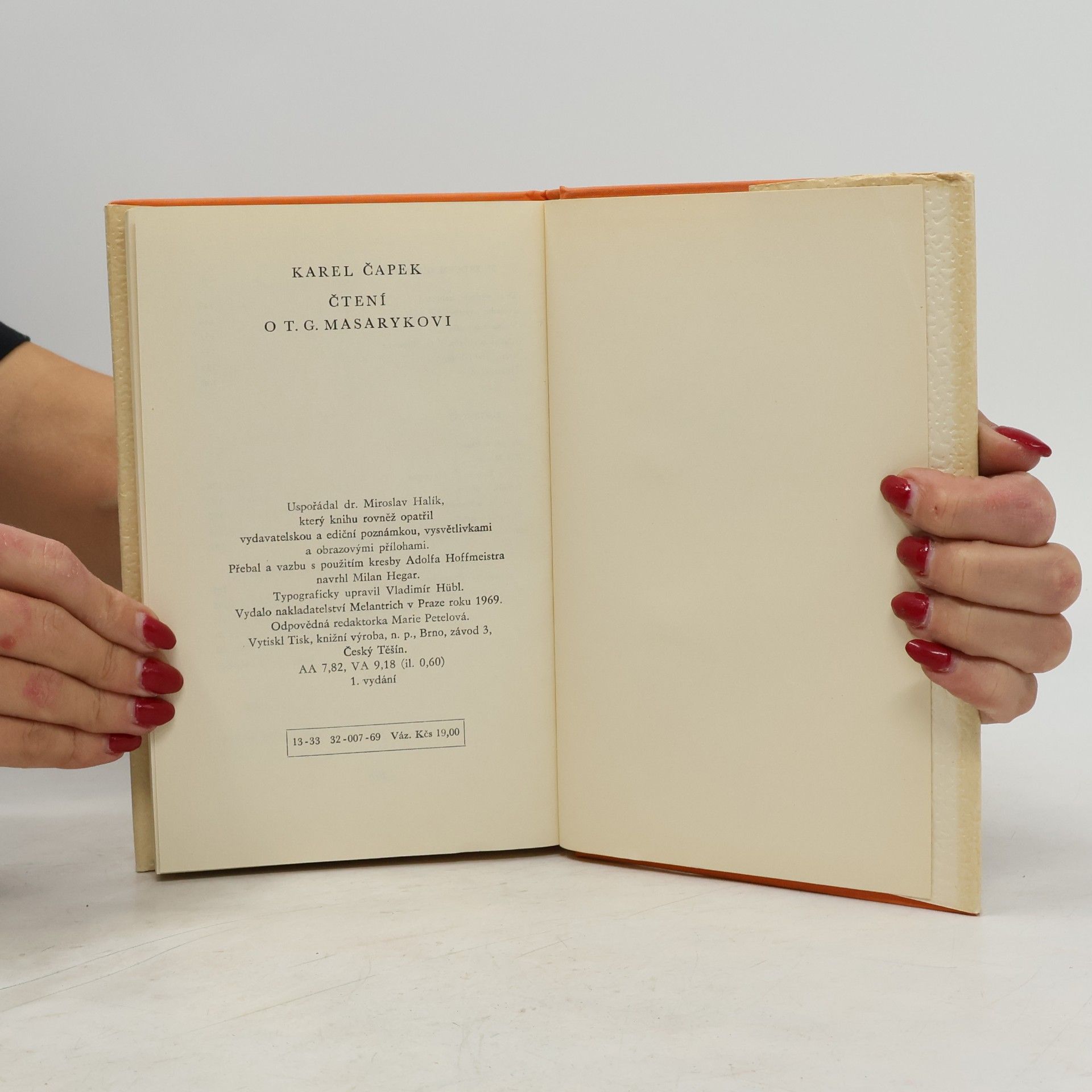 Karel Čapek Čtení o T. G. Masarykovi