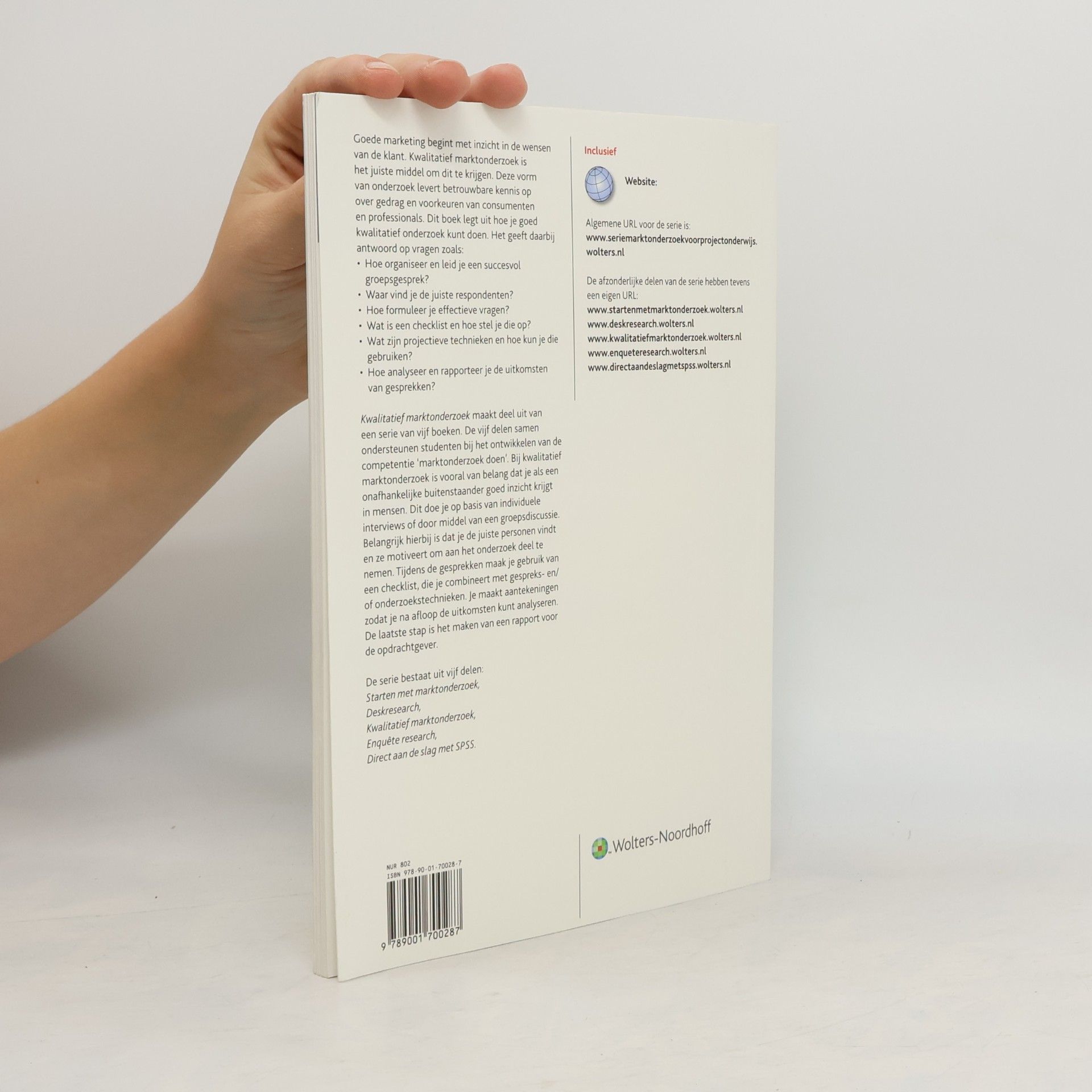 U. Meier Serie Marktonderzoek voor projectonderwijs: Kwalitatief marktonderzoek