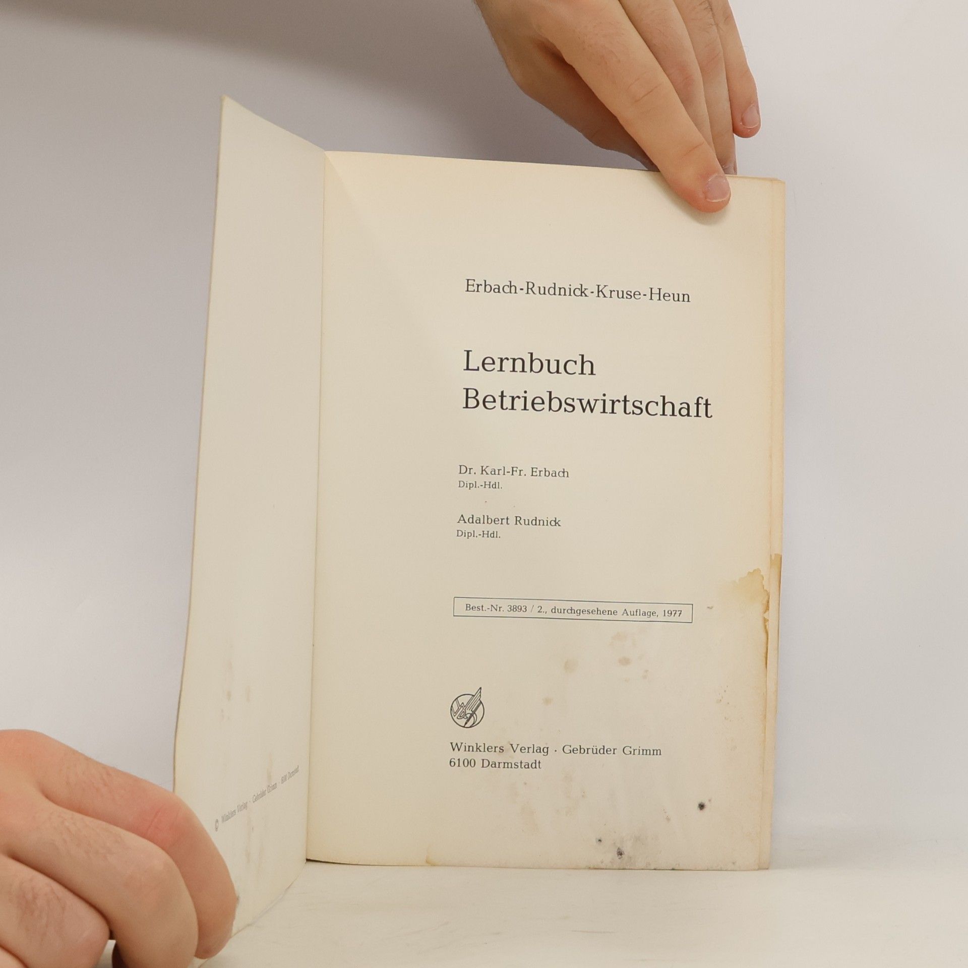 Erbach-Rudnick Lernbuch Betriebswirtschaft