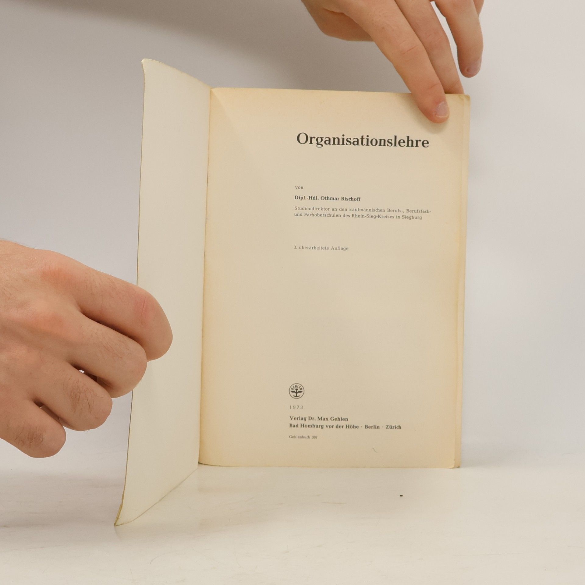 Othmar Bischoff Organisations lehre
