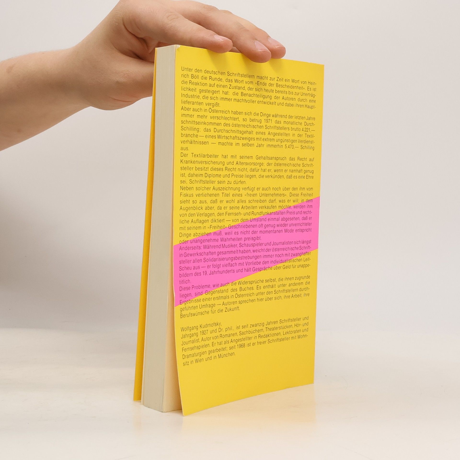 Wolfgang Kudrnofsky Zur Lage des österreichischen Schriftstellers