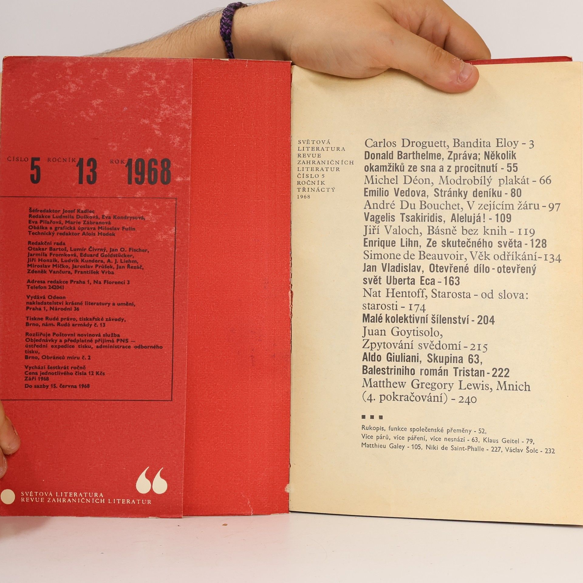 Kolektiv autorů Světová literatura 5/1968