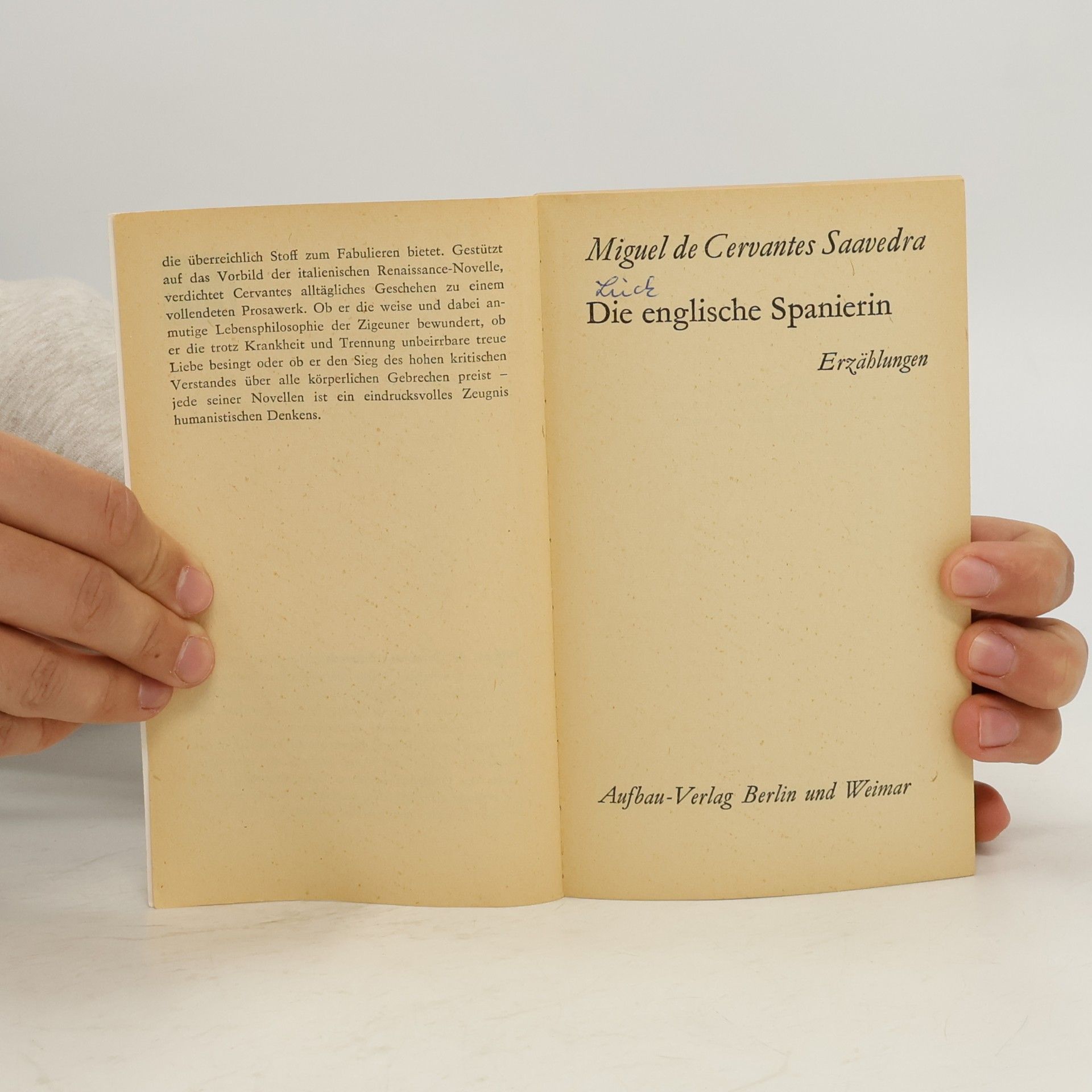 Miguel de Cervantes Die englische Spanierin